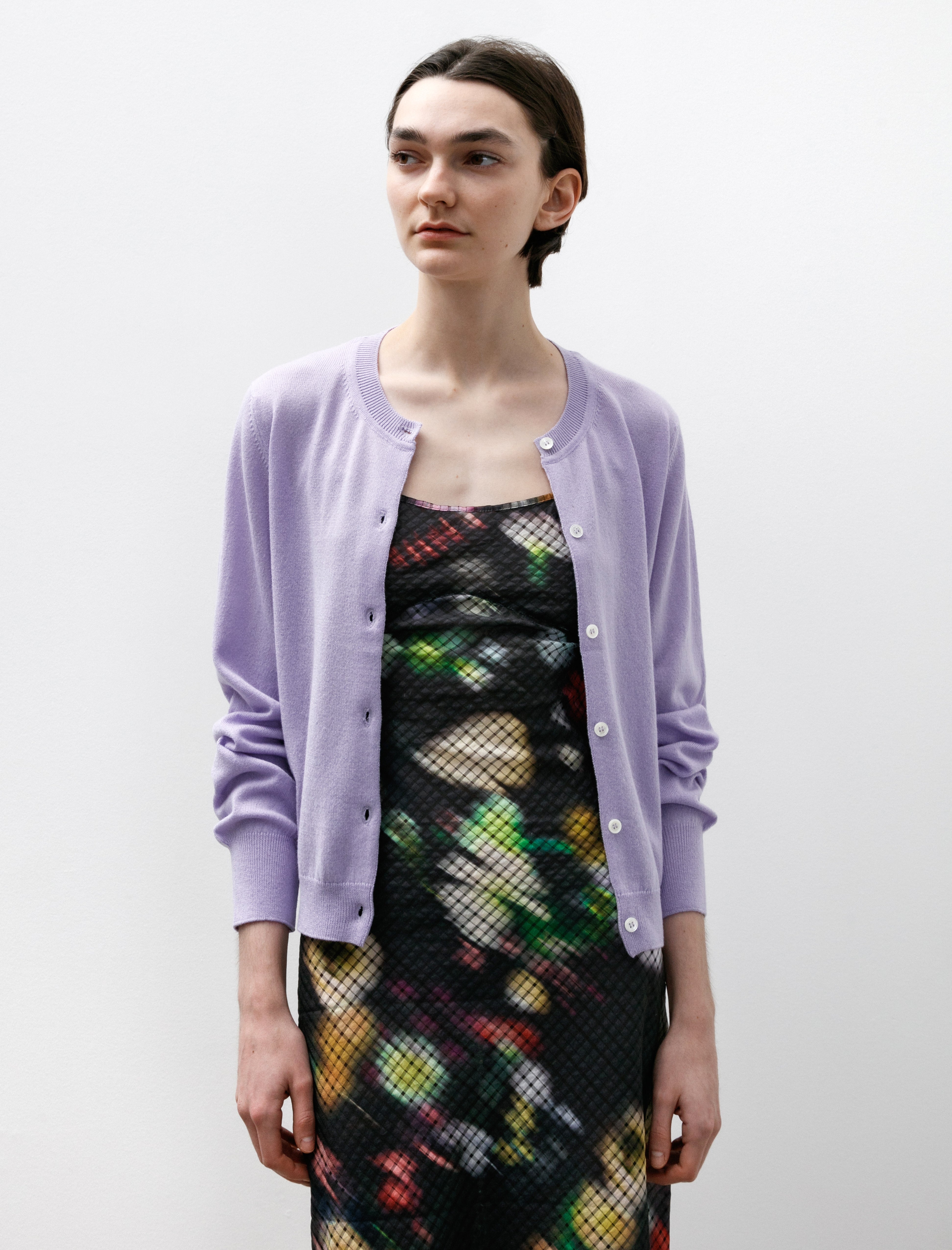 & Daughter Enya Cardigan Cotton Cashmere Lilac