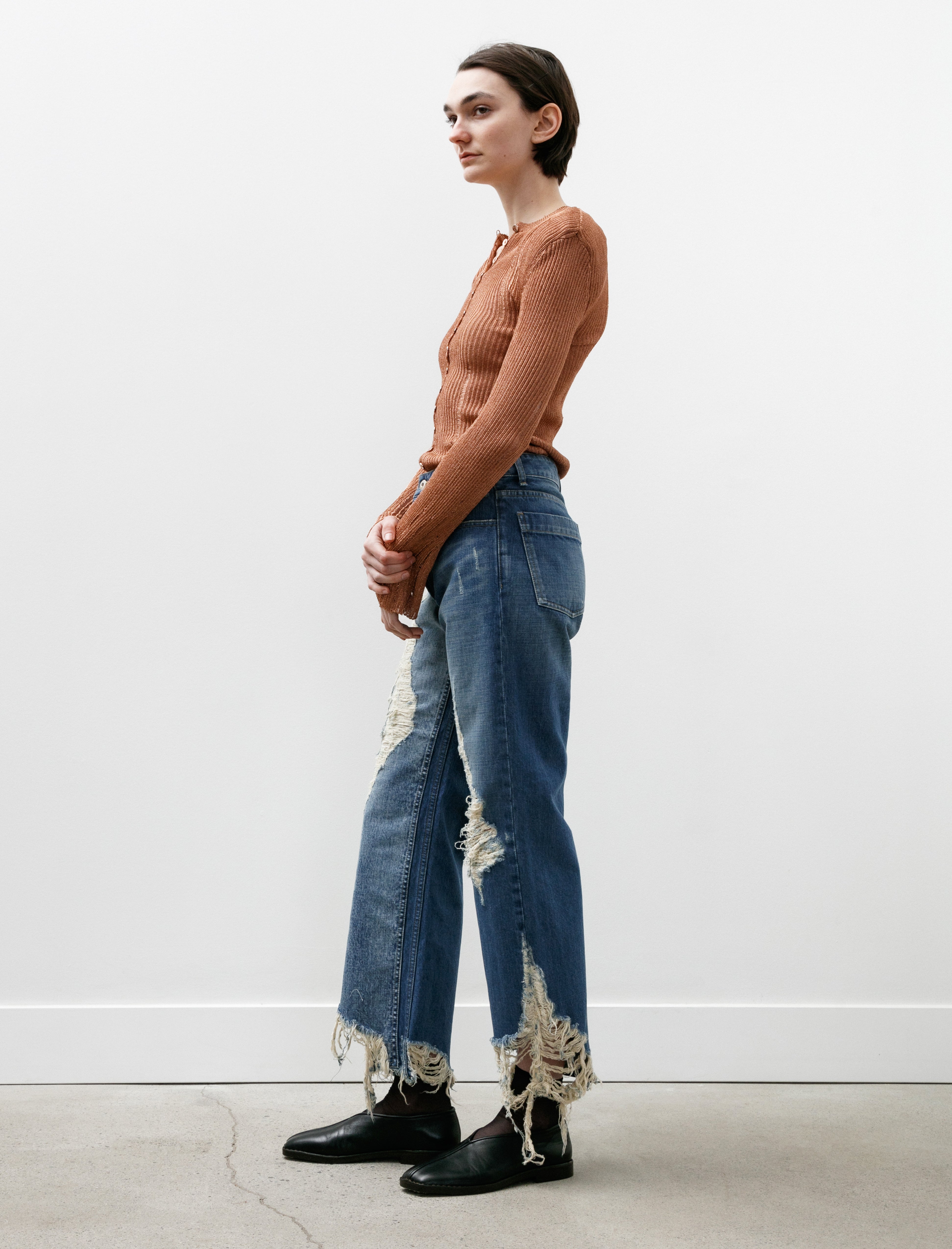 Kanako Sakai Ripped Jeans Indigo