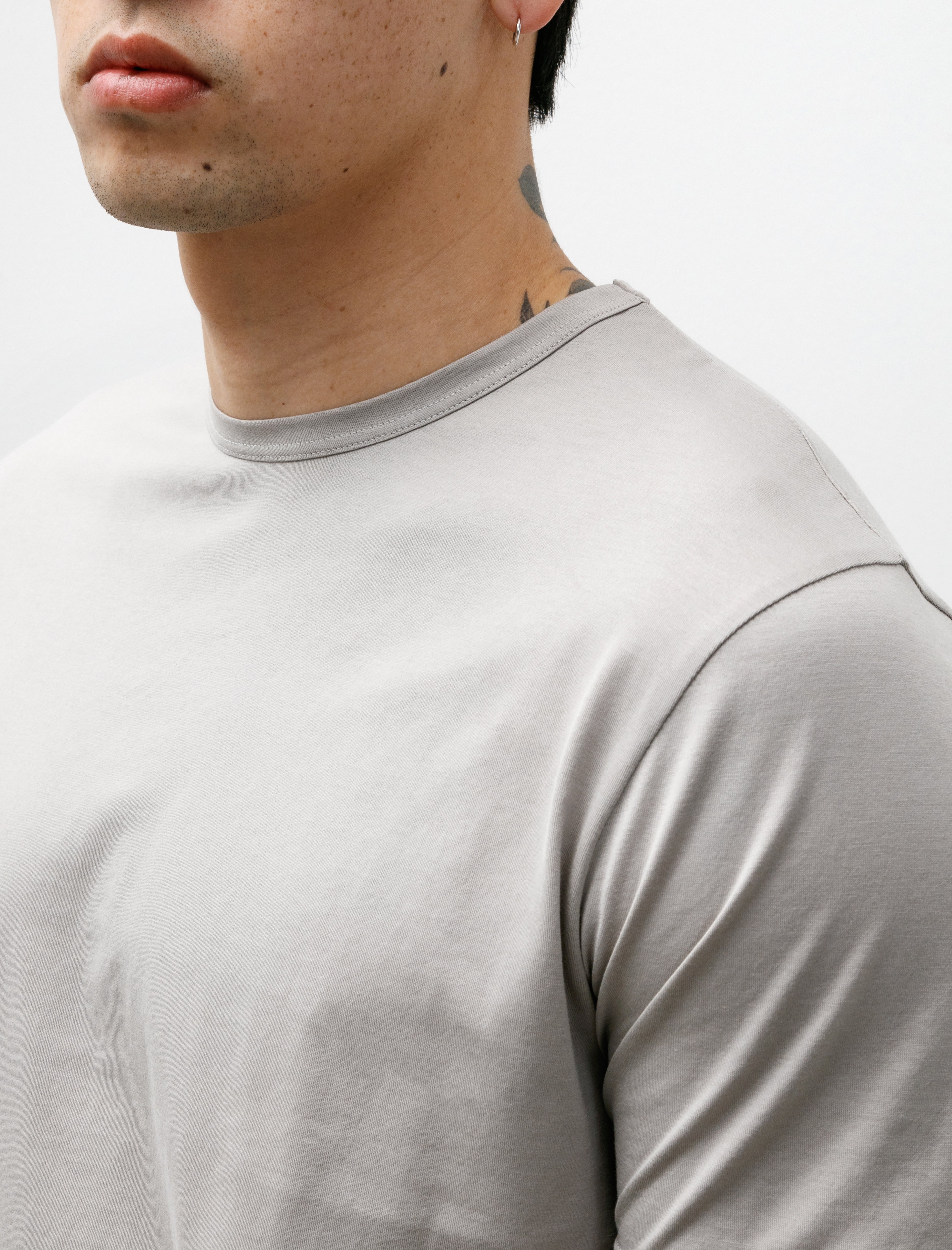 Sunspel SS Crew Neck T-Shirt Pewter