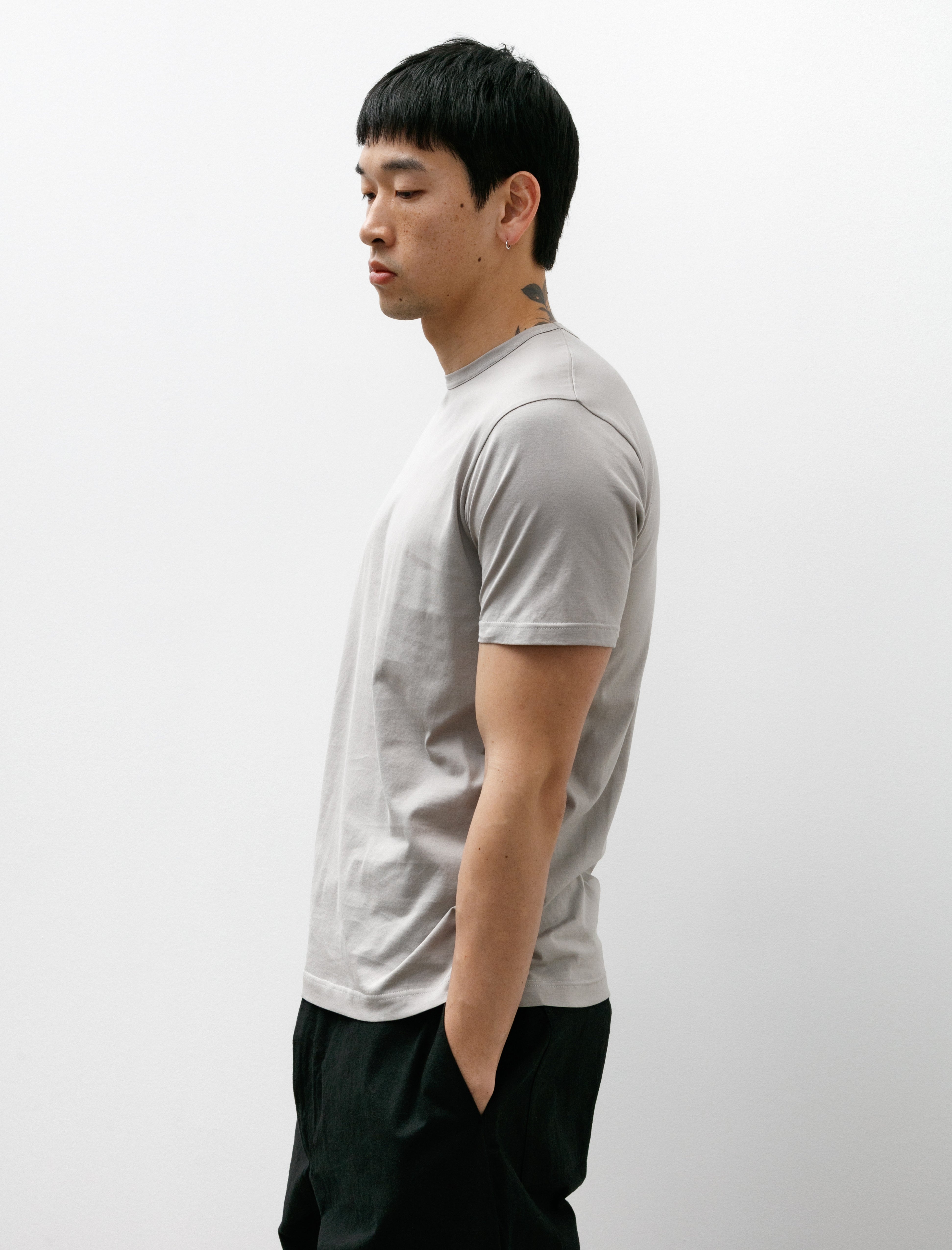 Sunspel SS Crew Neck T-Shirt Pewter
