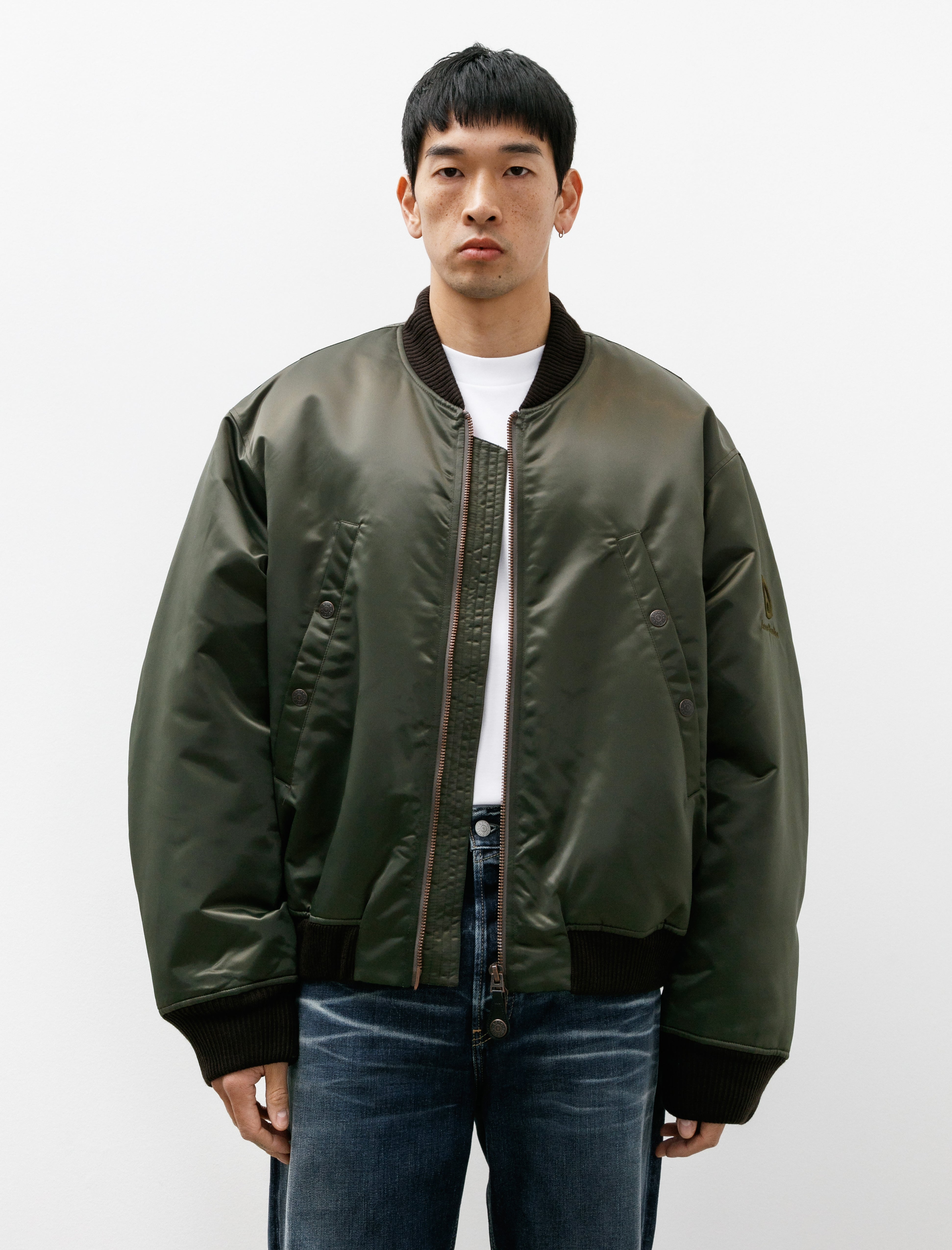 Acne Studios Bomber Jacket Logogram Military Green