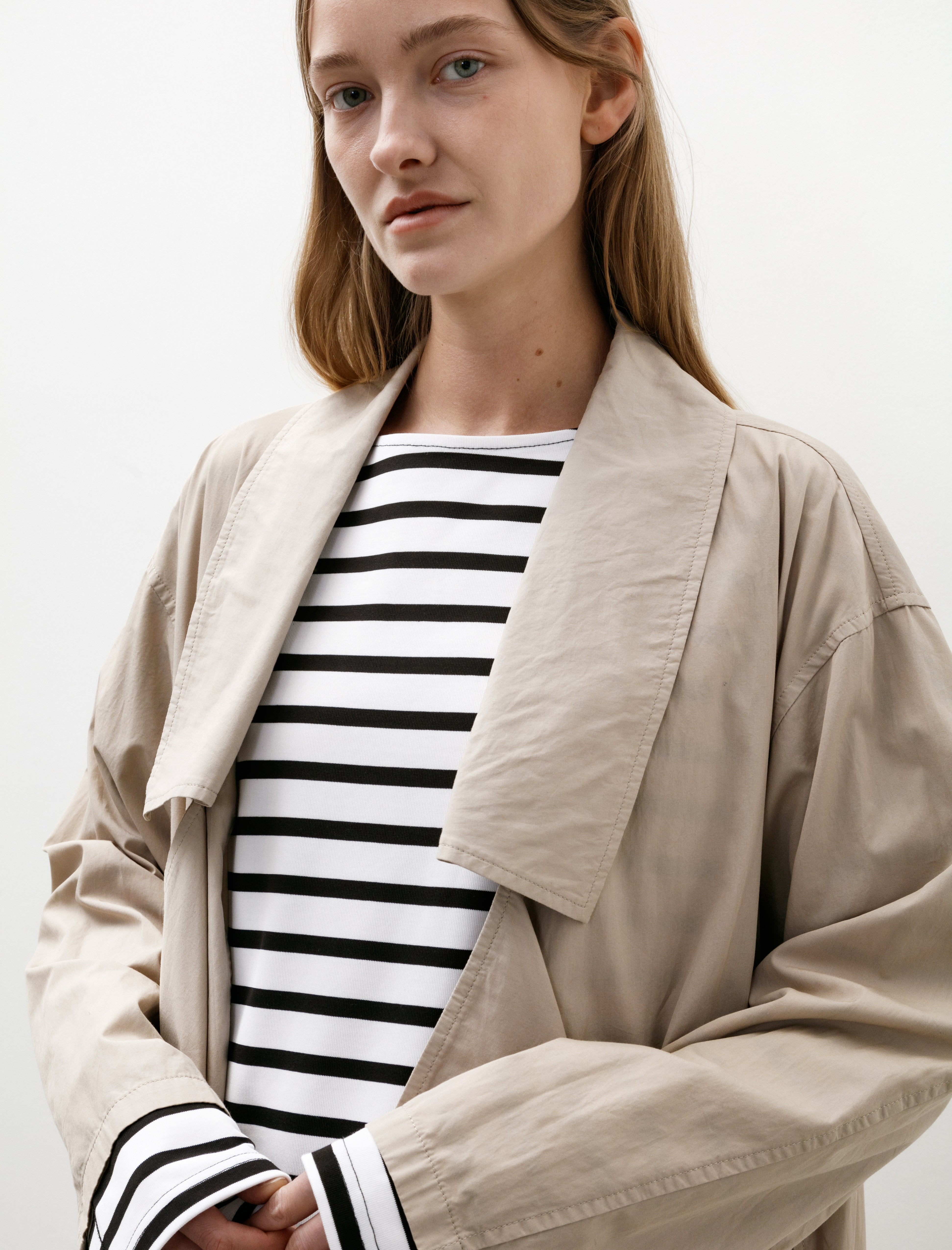 Y's by Yohji Yamamoto Big Collar Coat Beige