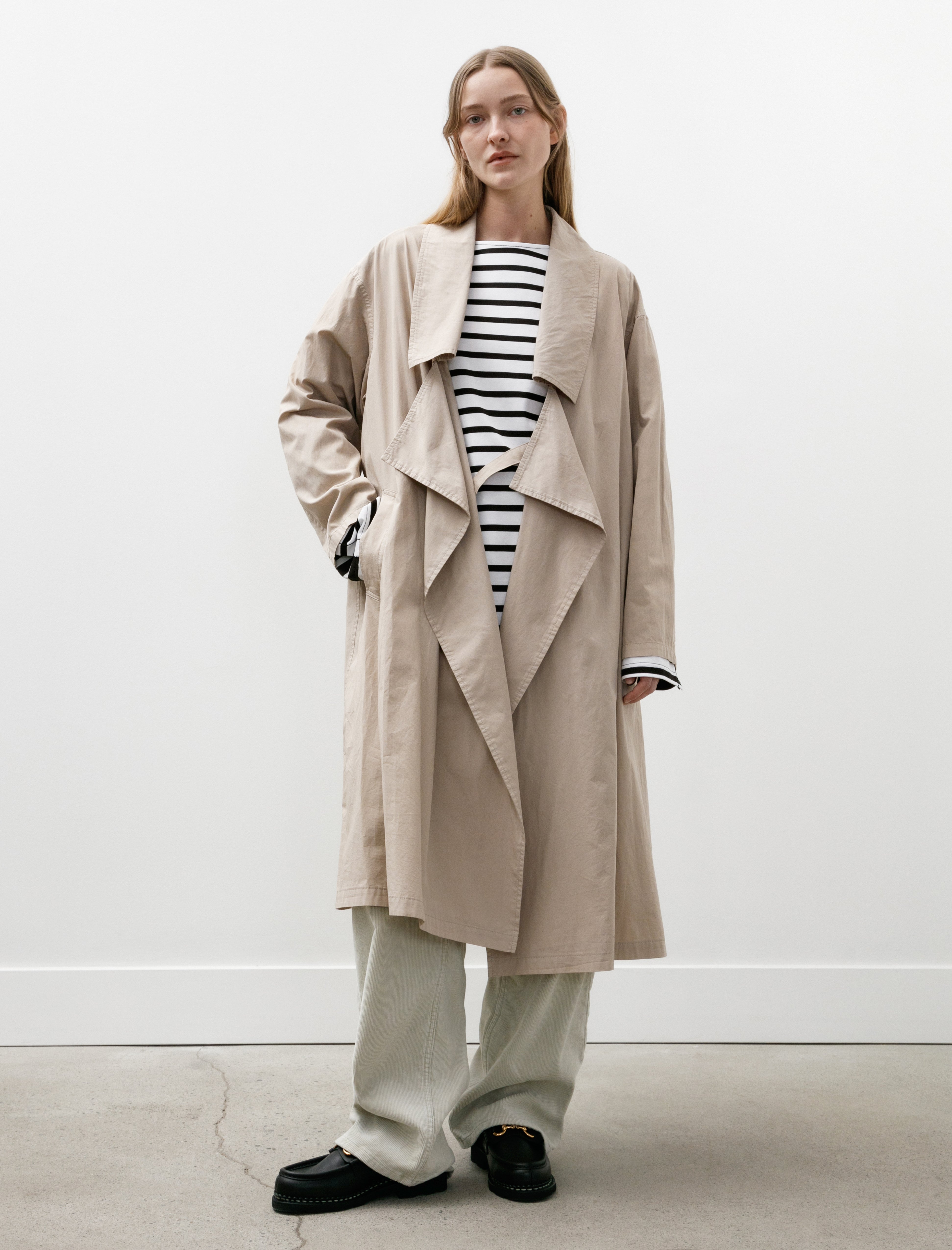Y's by Yohji Yamamoto Big Collar Coat Beige