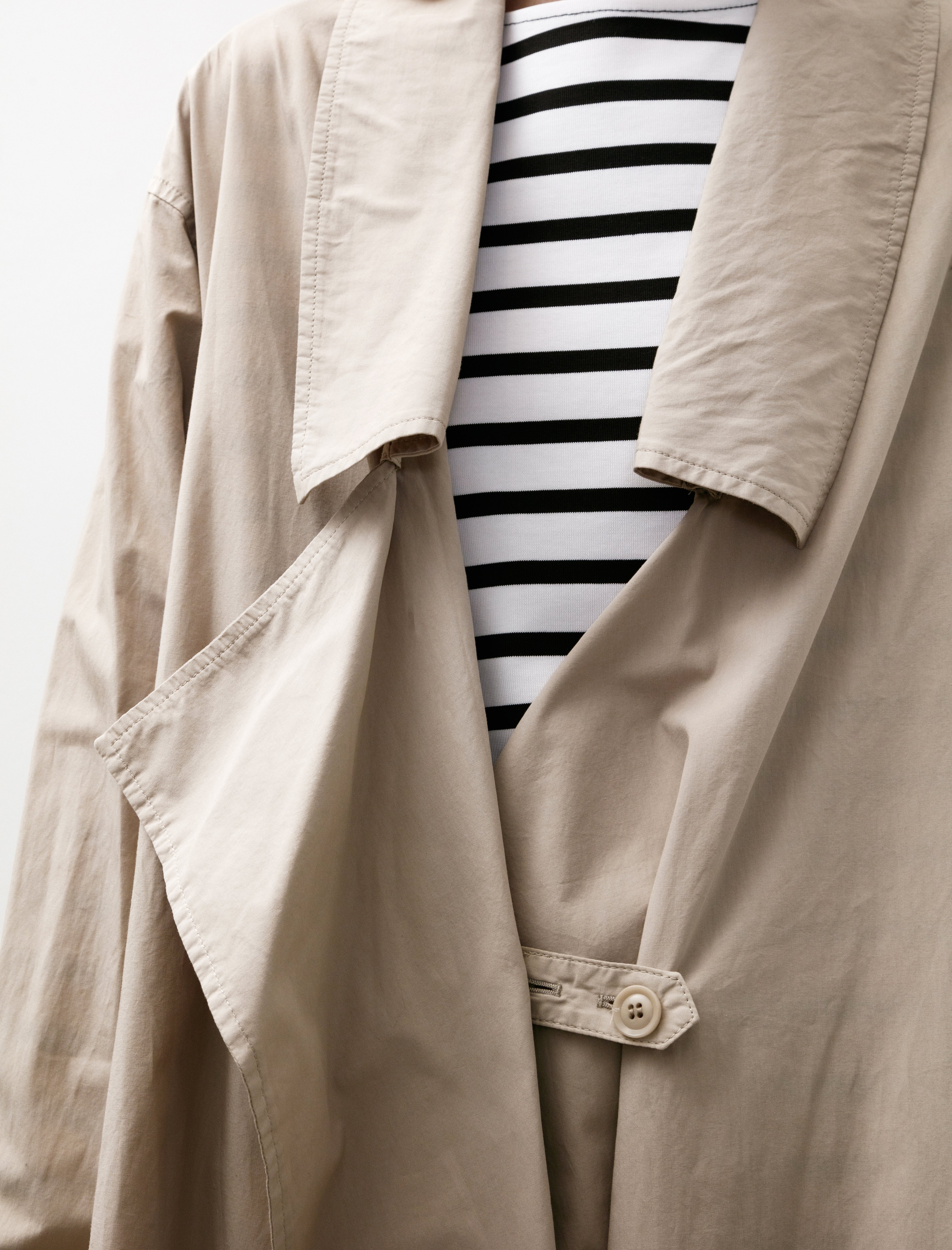 Y's by Yohji Yamamoto Big Collar Coat Beige