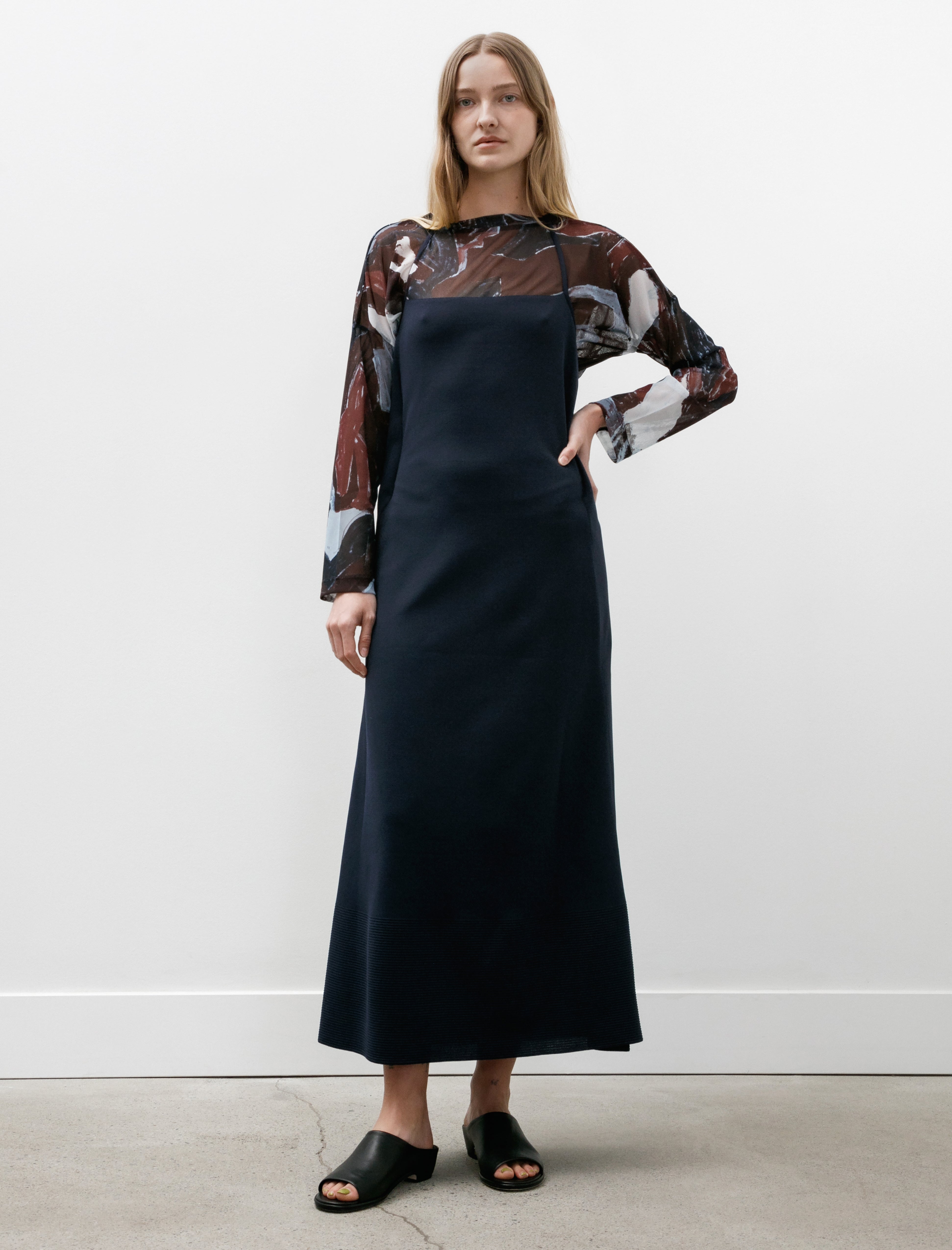 CFCL Soft Milan Apron Dress Navy