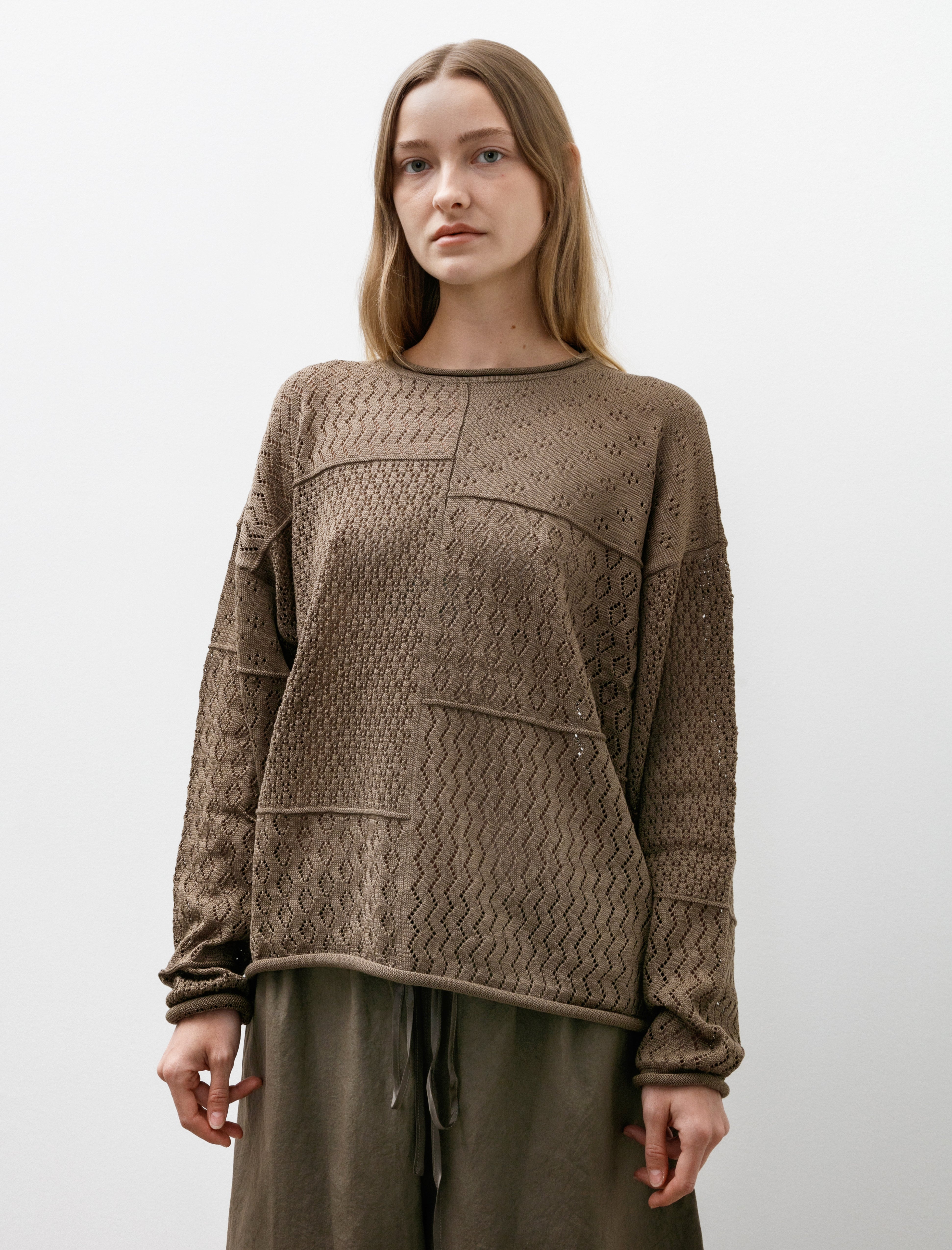 Lauren Manoogian Mix Pointelle Crewneck Earth