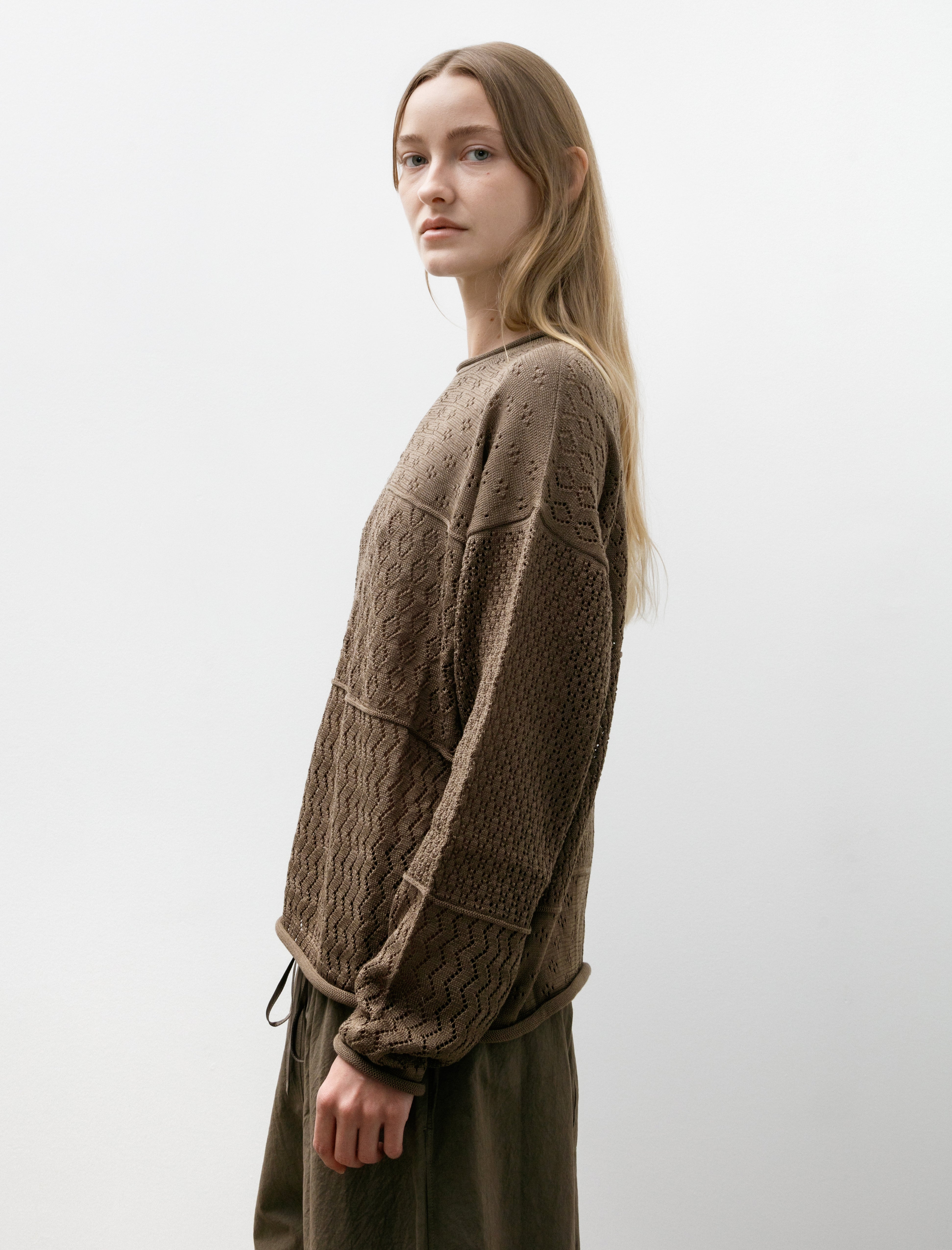 Lauren Manoogian Mix Pointelle Crewneck Earth