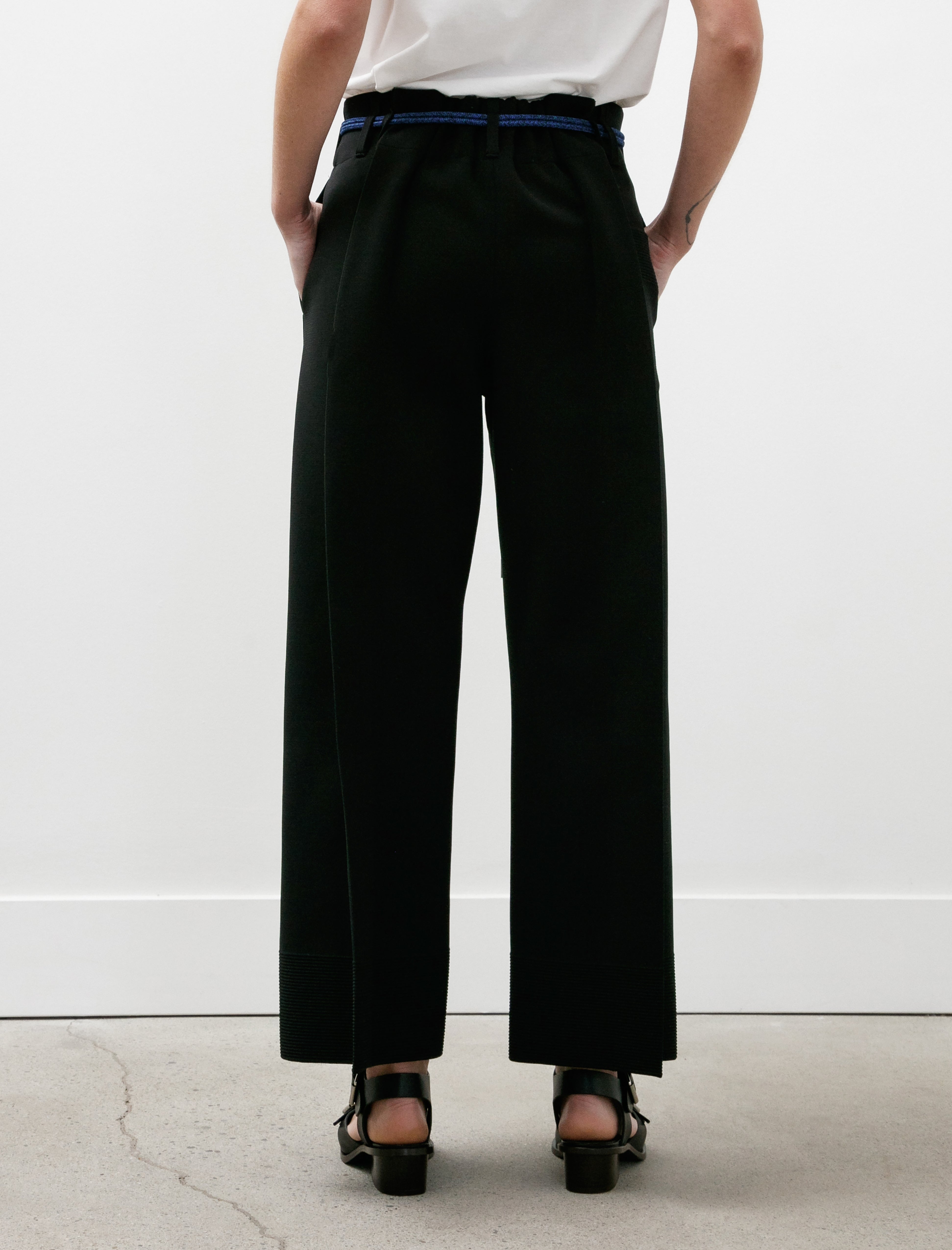 CFCL Milan Crease Wide Straight Pants Black