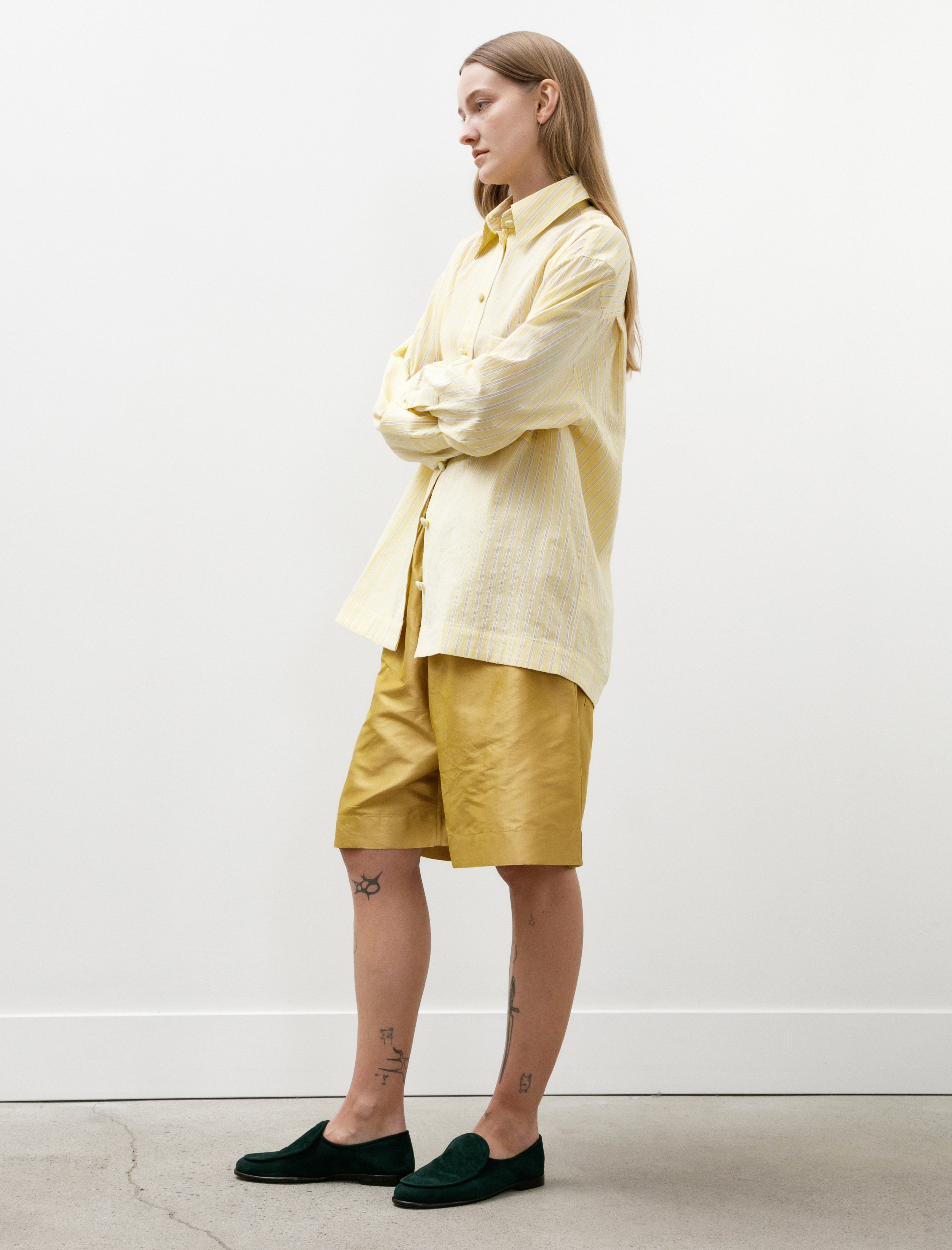 Cawley Hilda Shorts Silk Dupion Pharaoh