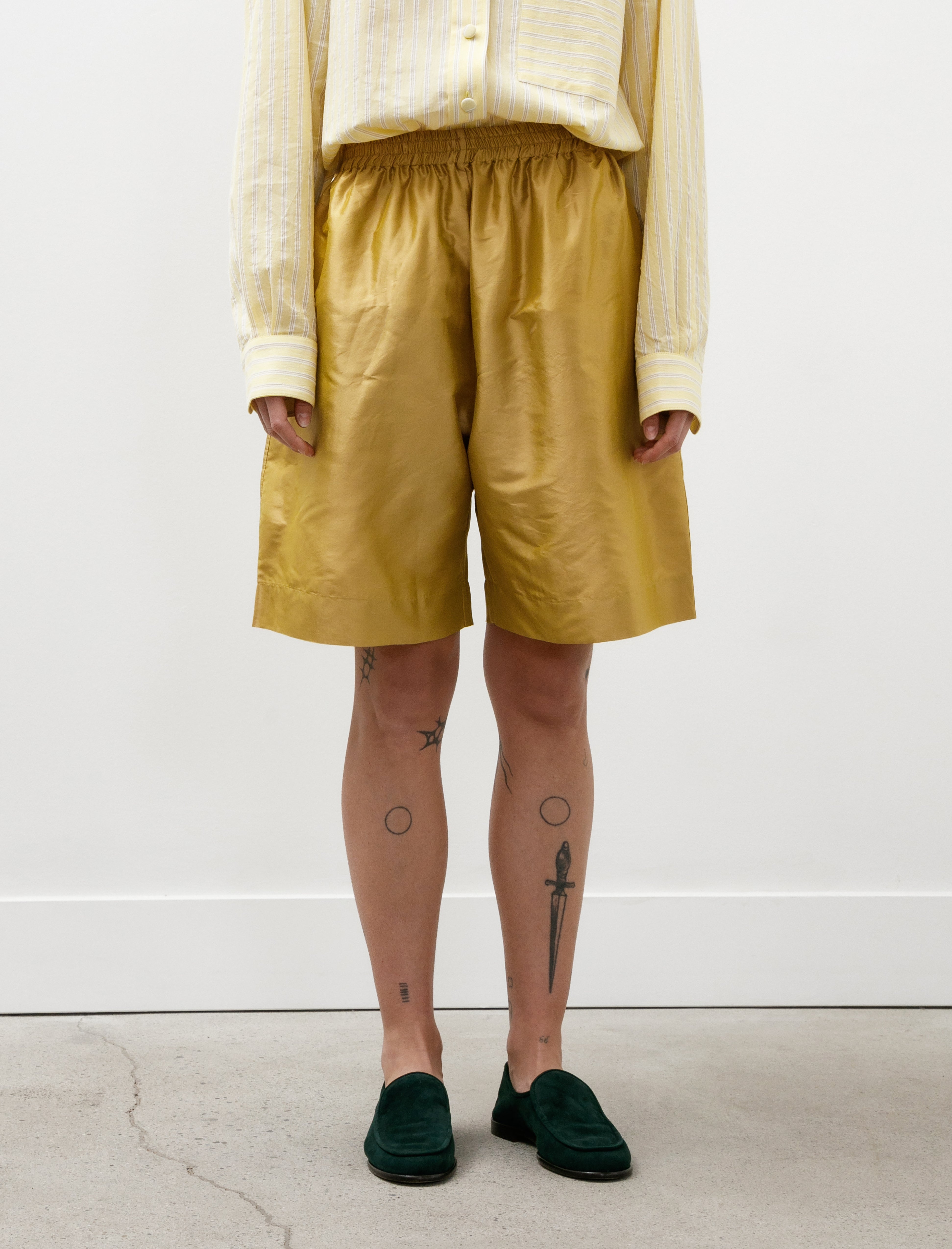 Cawley Hilda Shorts Silk Dupion Pharaoh