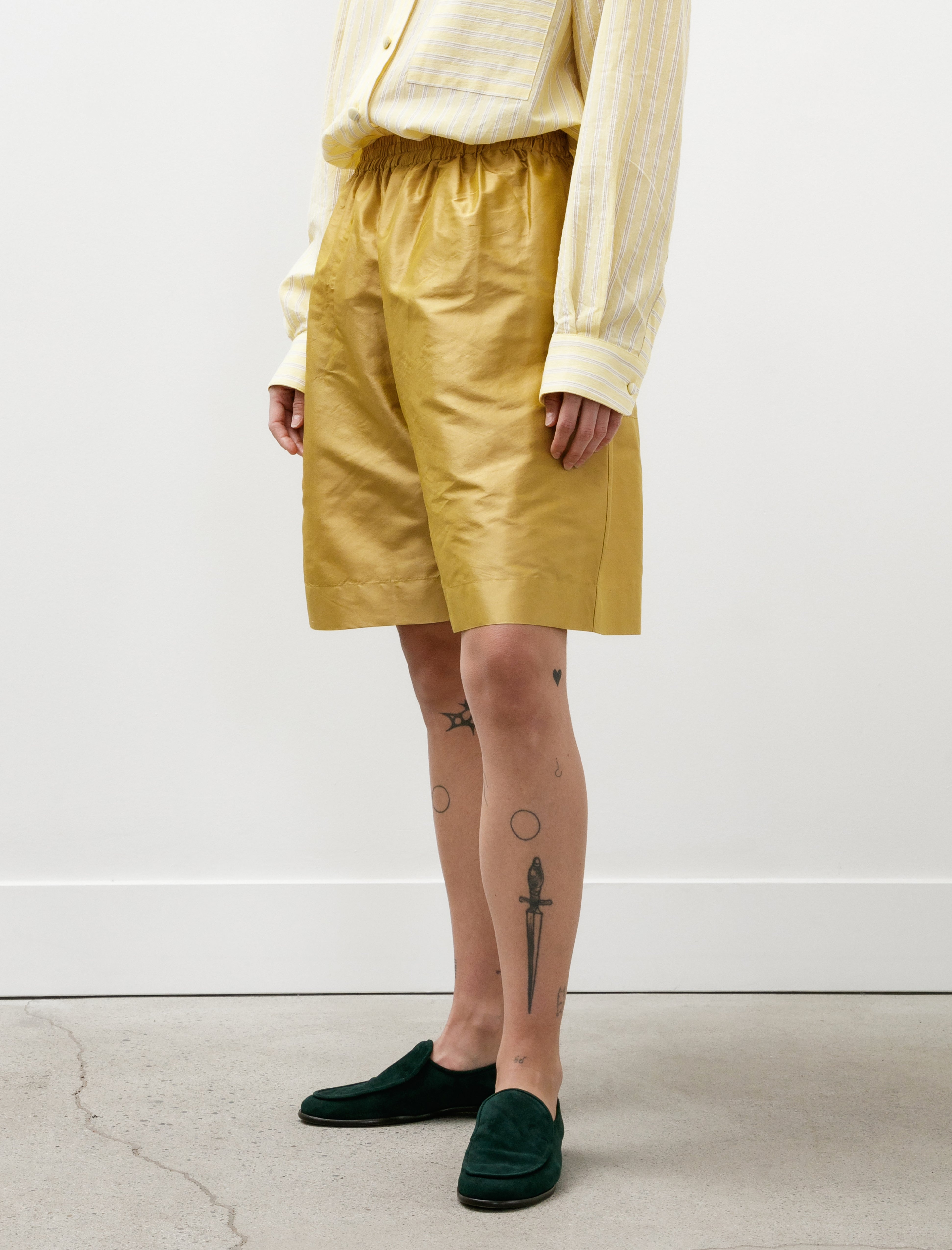 Cawley Hilda Shorts Silk Dupion Pharaoh