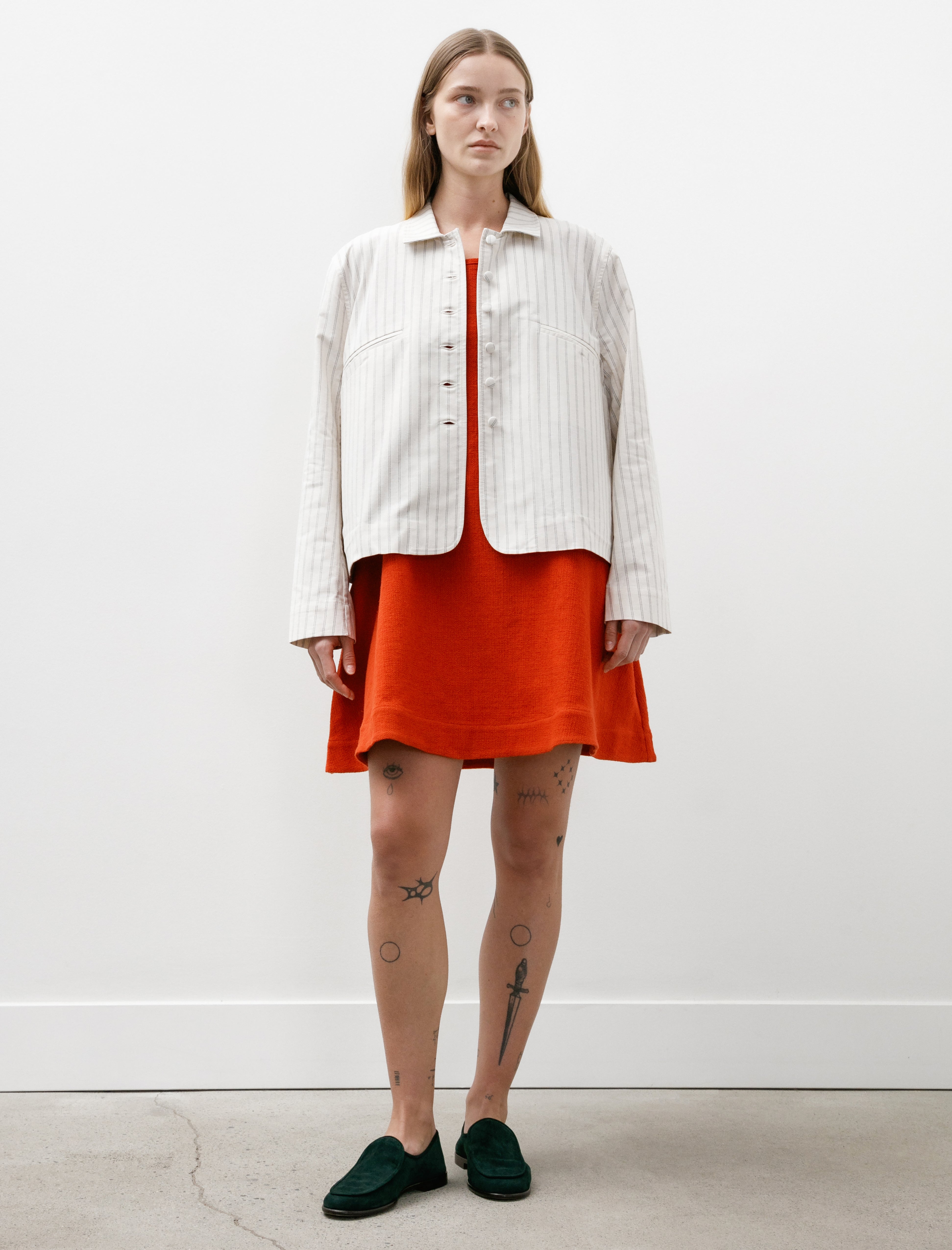 Cawley Japanese Cotton Oxford Lillie Jacket Ecru/Fawn