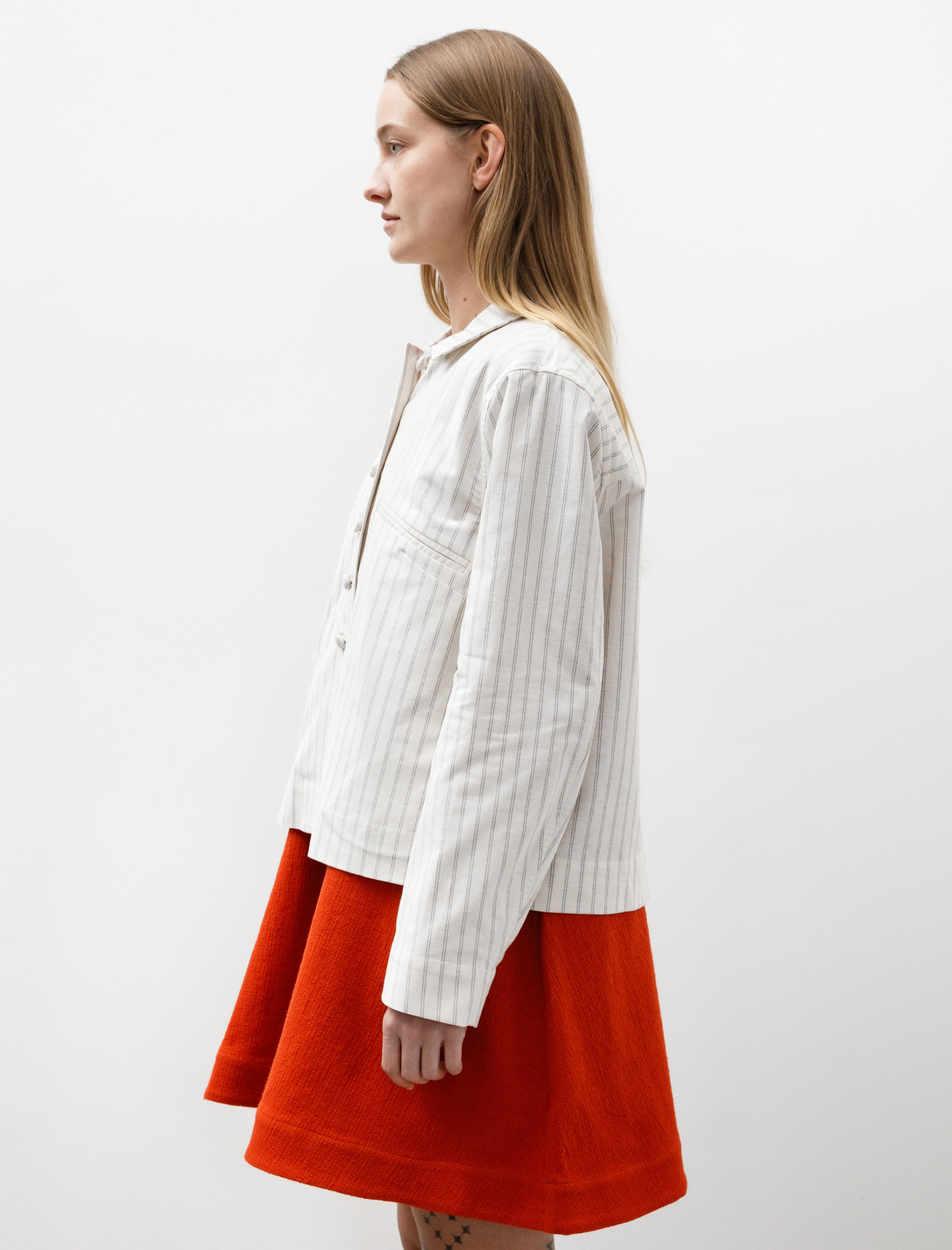 Cawley Japanese Cotton Oxford Lillie Jacket Ecru/Fawn