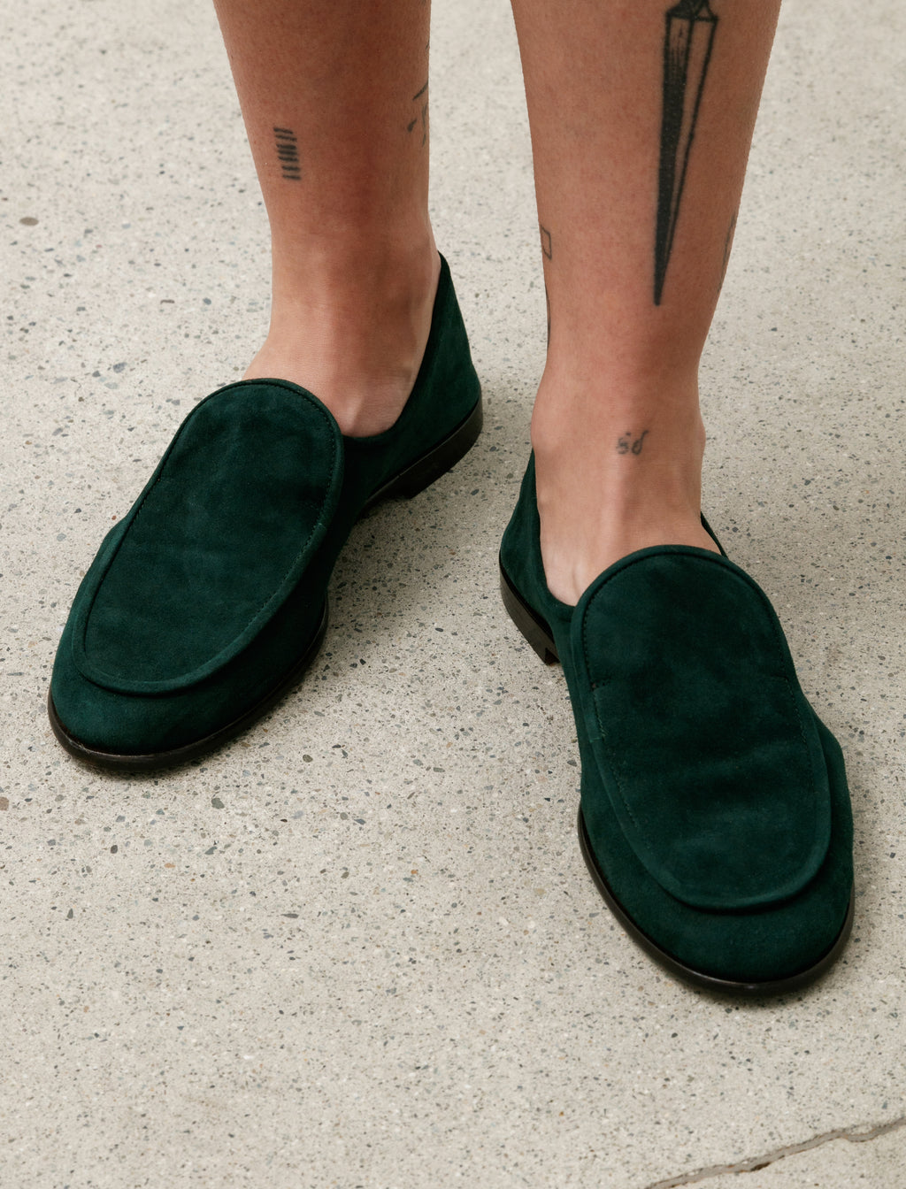 靴 grounds/JEWELRY LOAFER (DARKGREEN) grounds - 【再販売通知受付可能】Jewelry Loafer(BLACK×BLACK