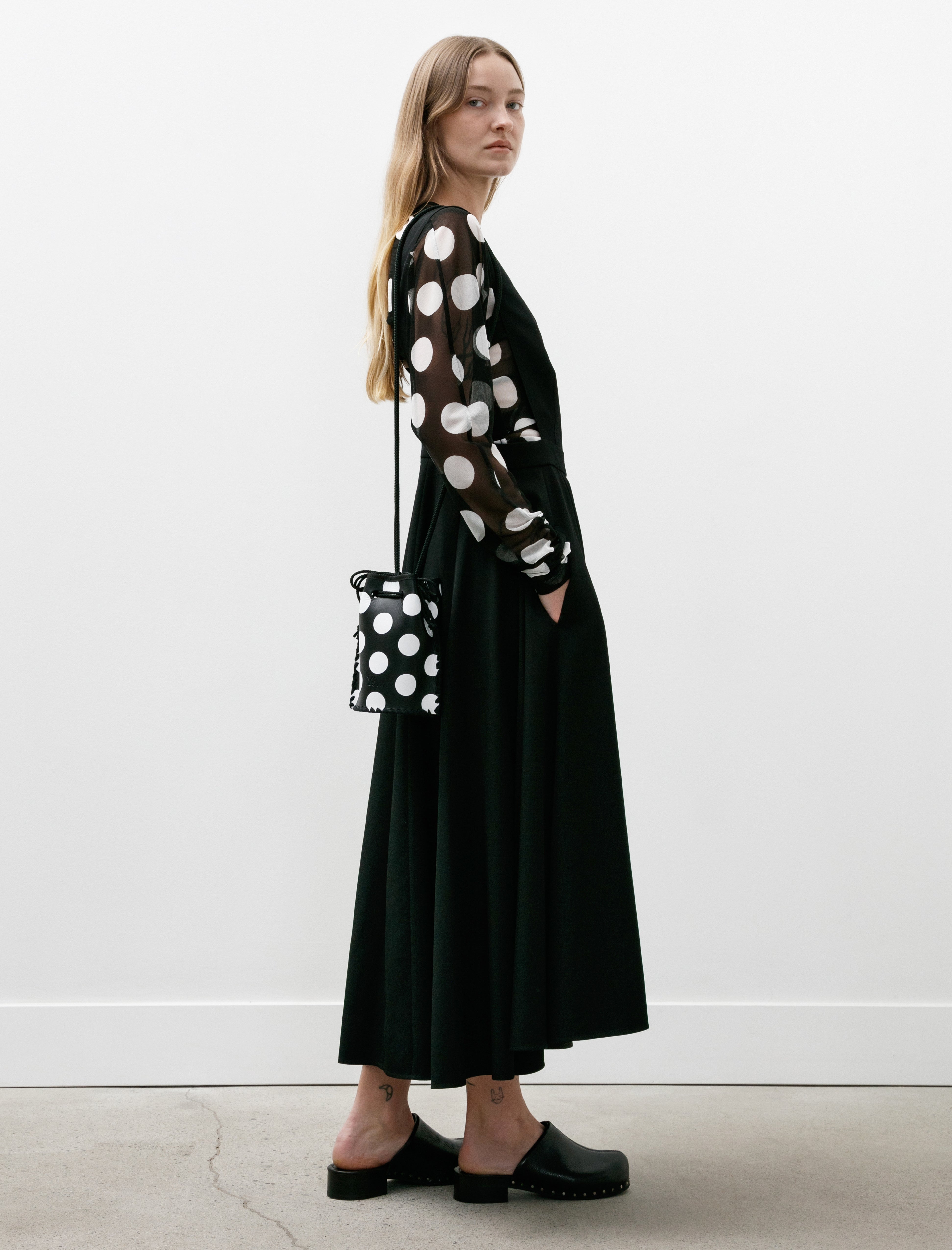 Y's by Yohji Yamamoto Draw String Bag Black