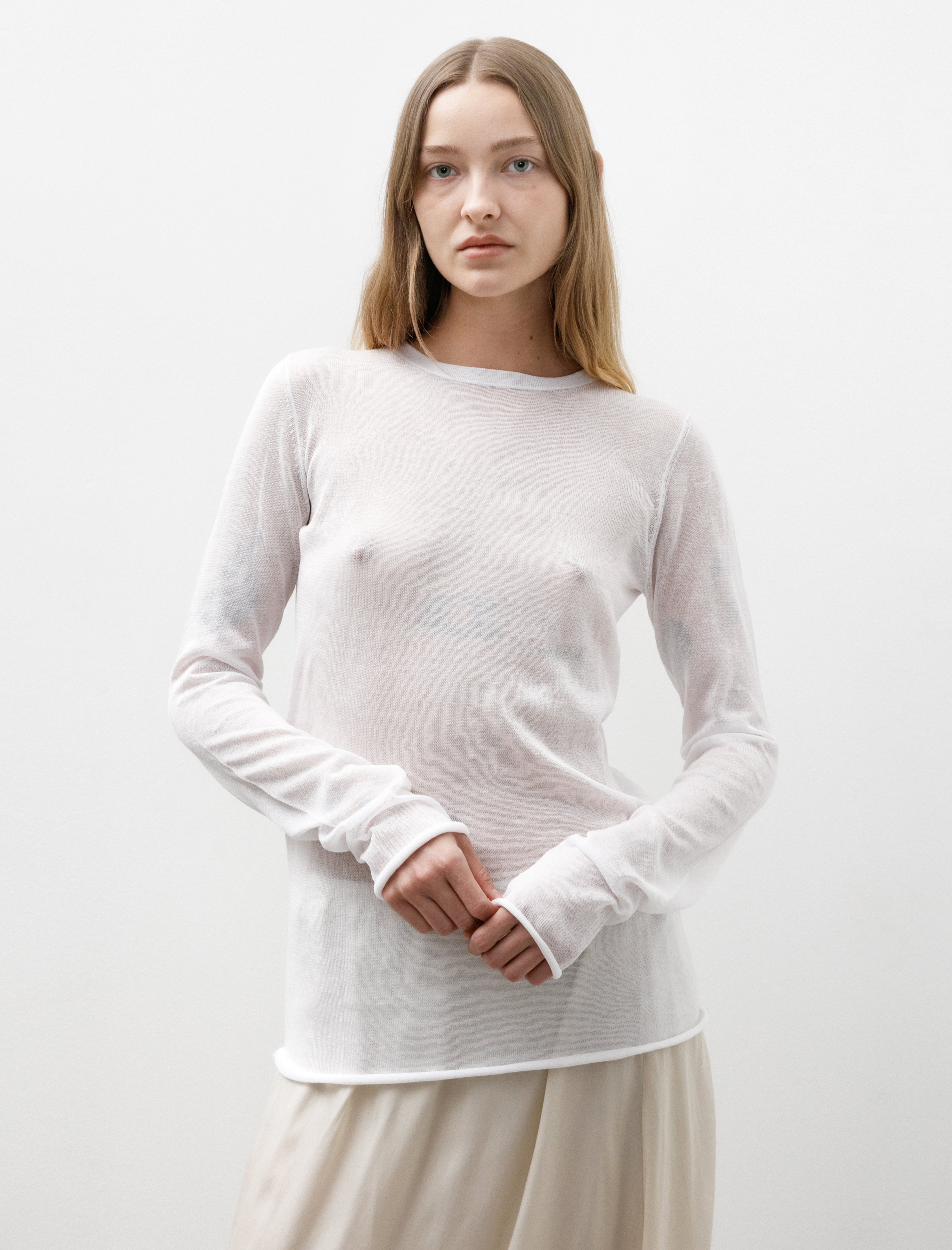 Lauren Manoogian Veil Crewneck White