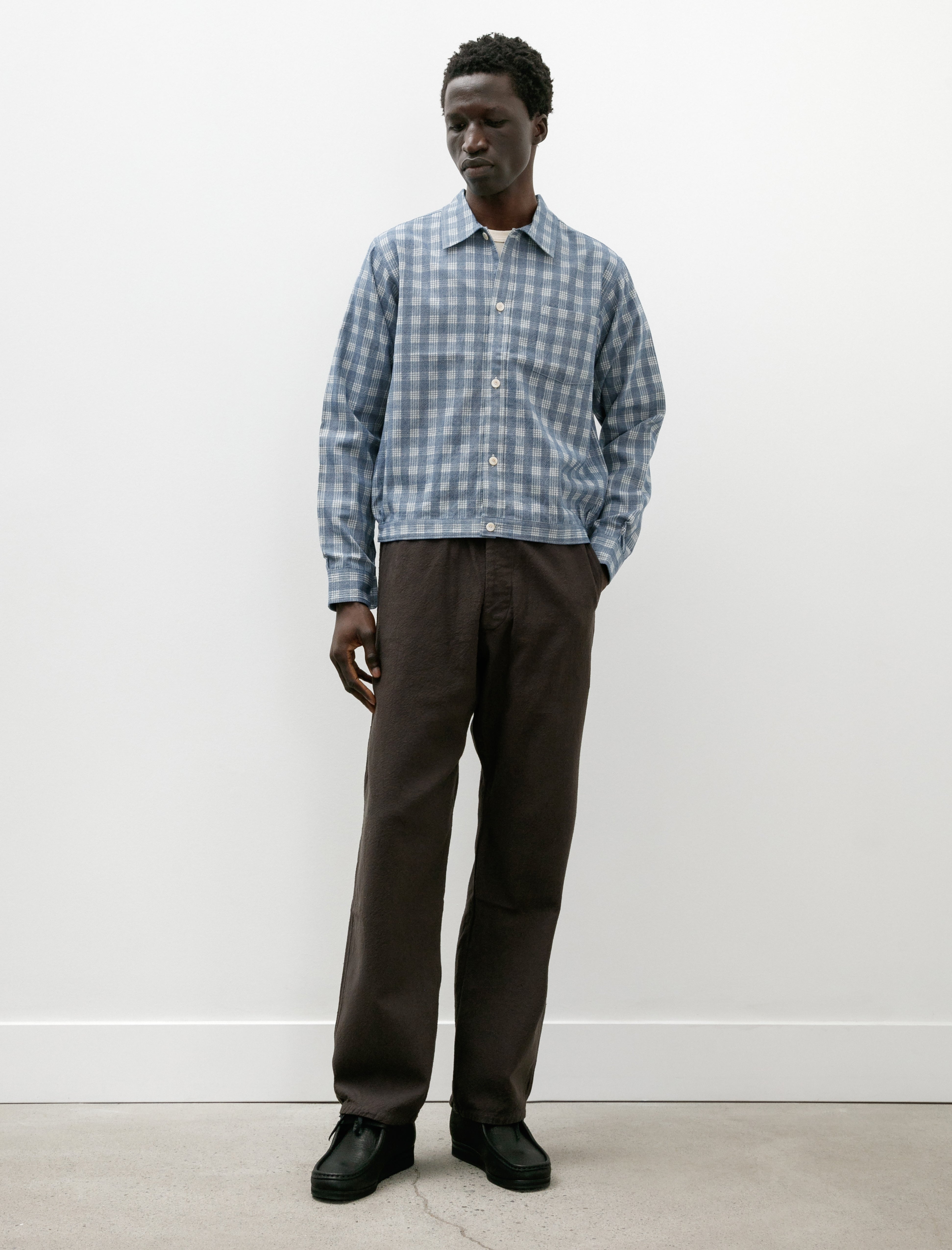 Taiga Takahashi Lot 319 Palaka Jacket Discharged Indigo