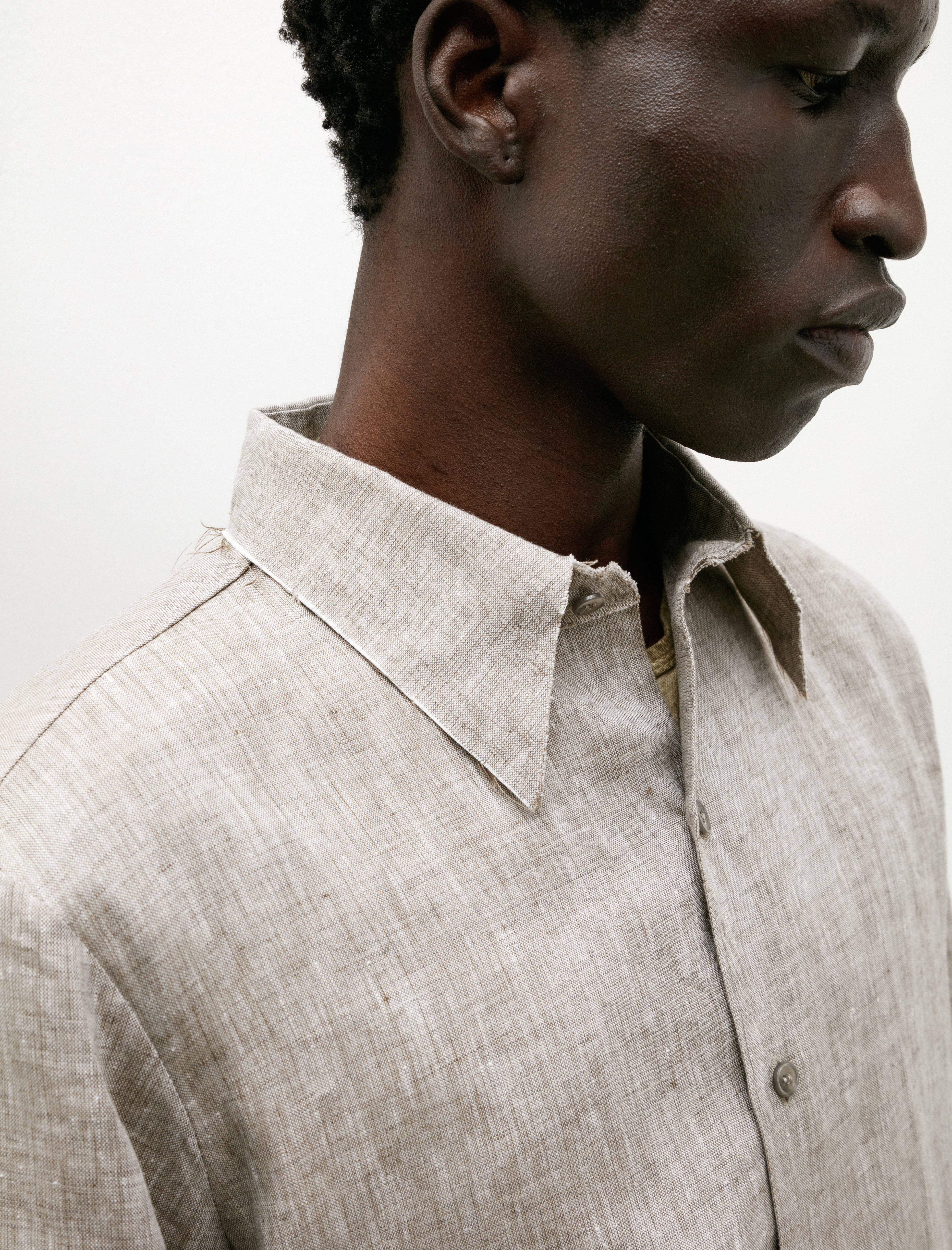 Gabriela Coll Garments No. 197 Linen Shirt Grey Melange