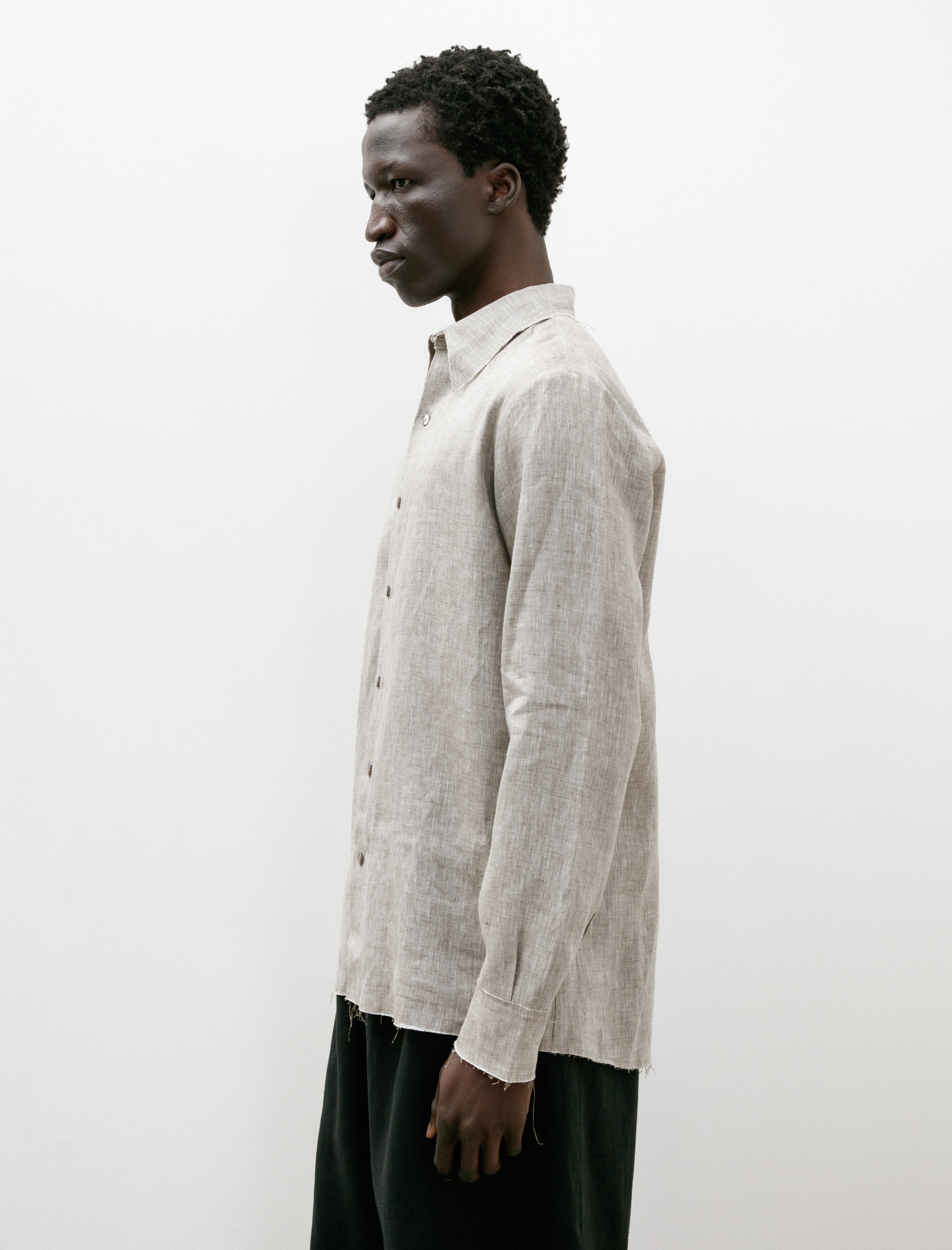 Gabriela Coll Garments No. 197 Linen Shirt Grey Melange