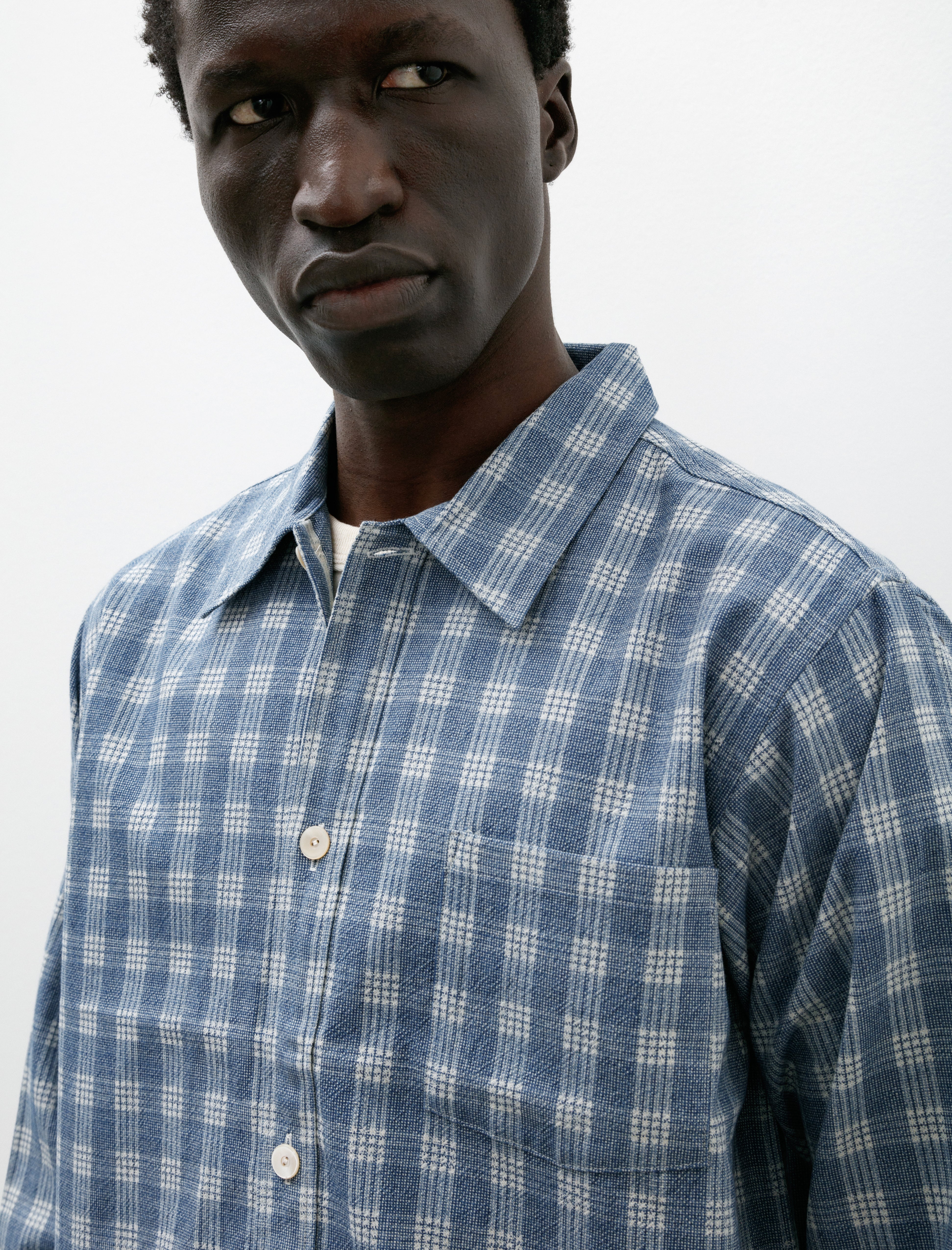 Taiga Takahashi Lot 319 Palaka Jacket Discharged Indigo