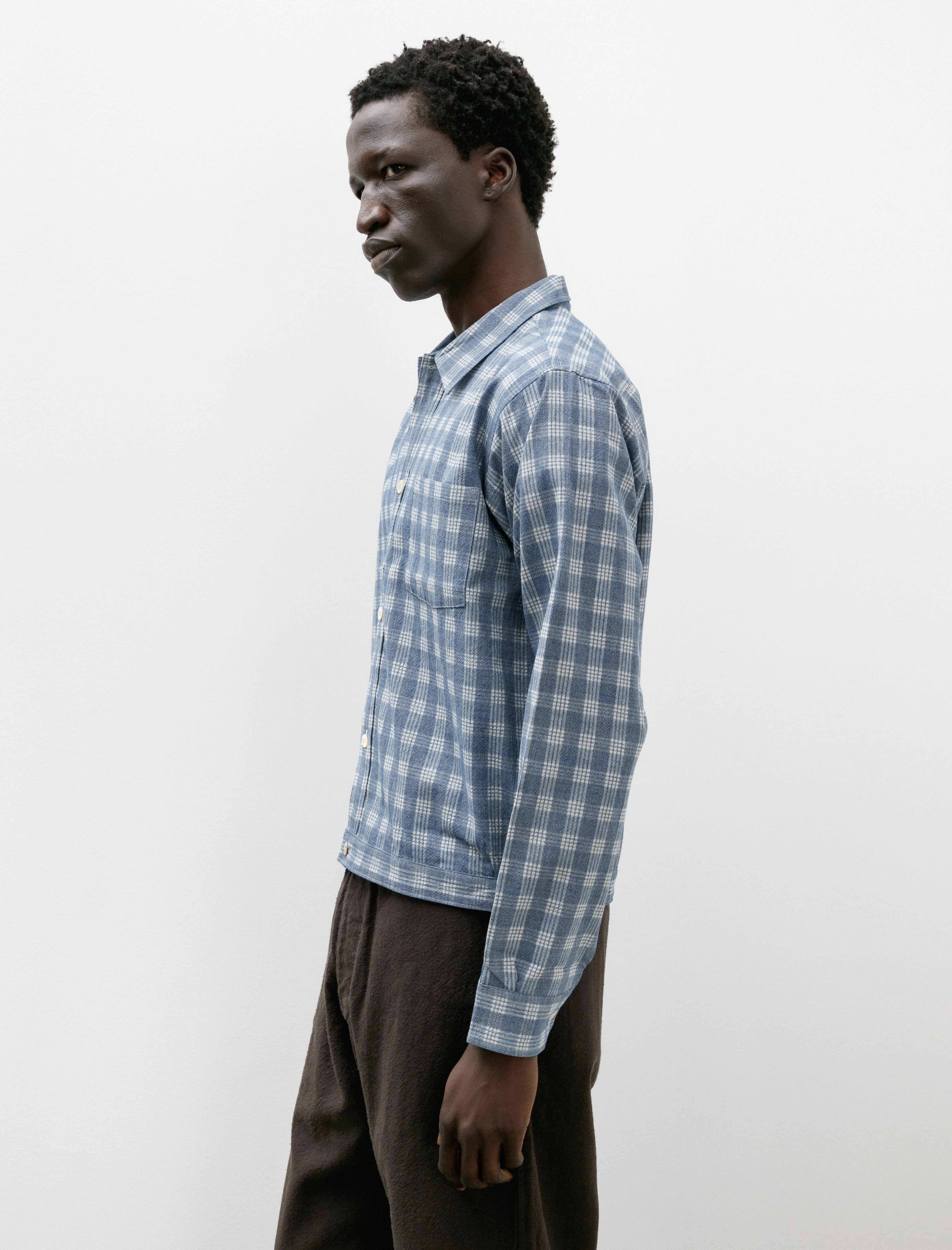 Taiga Takahashi Lot 319 Palaka Jacket Discharged Indigo