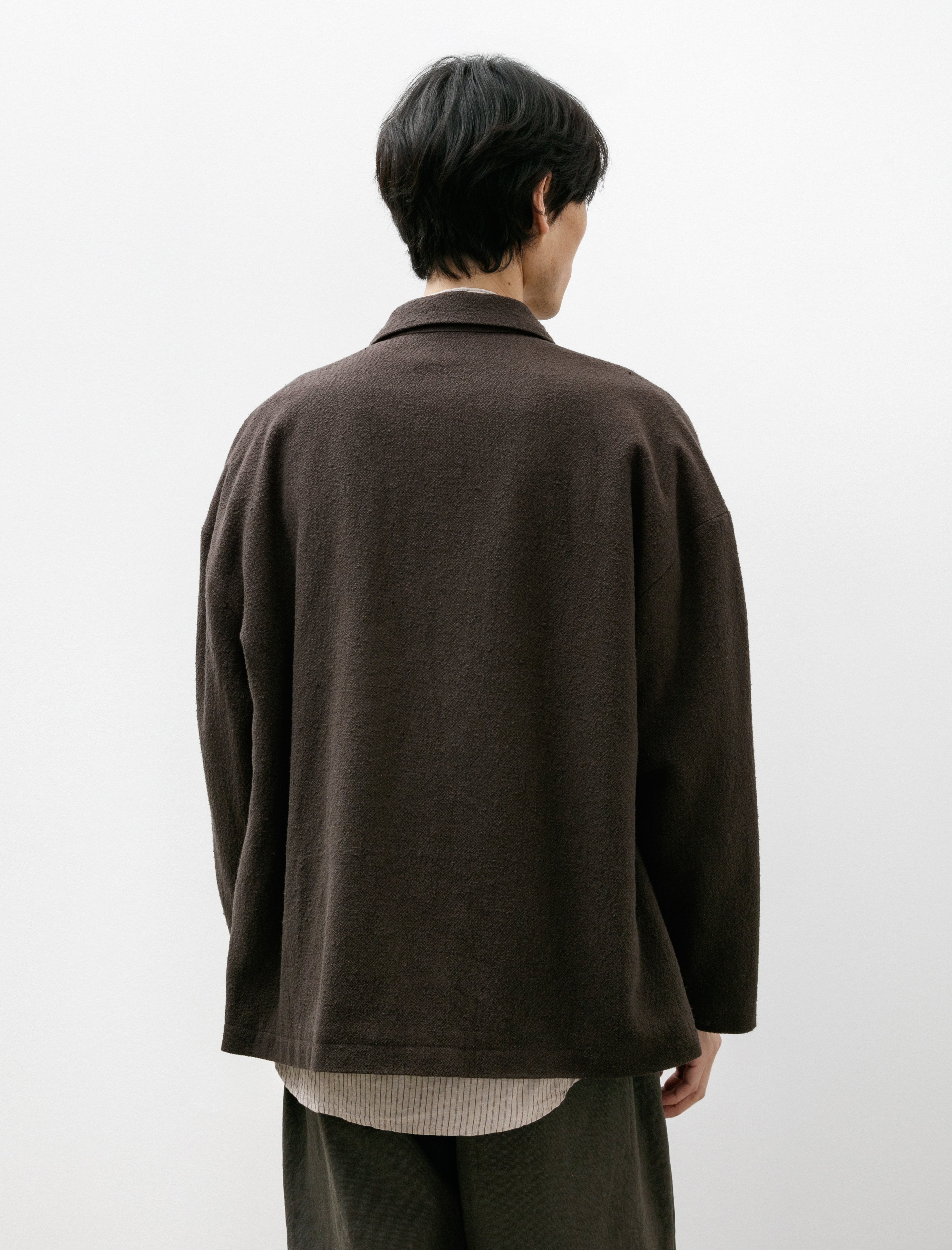 Field Shirt Two Raw Silk Noil Charcoal