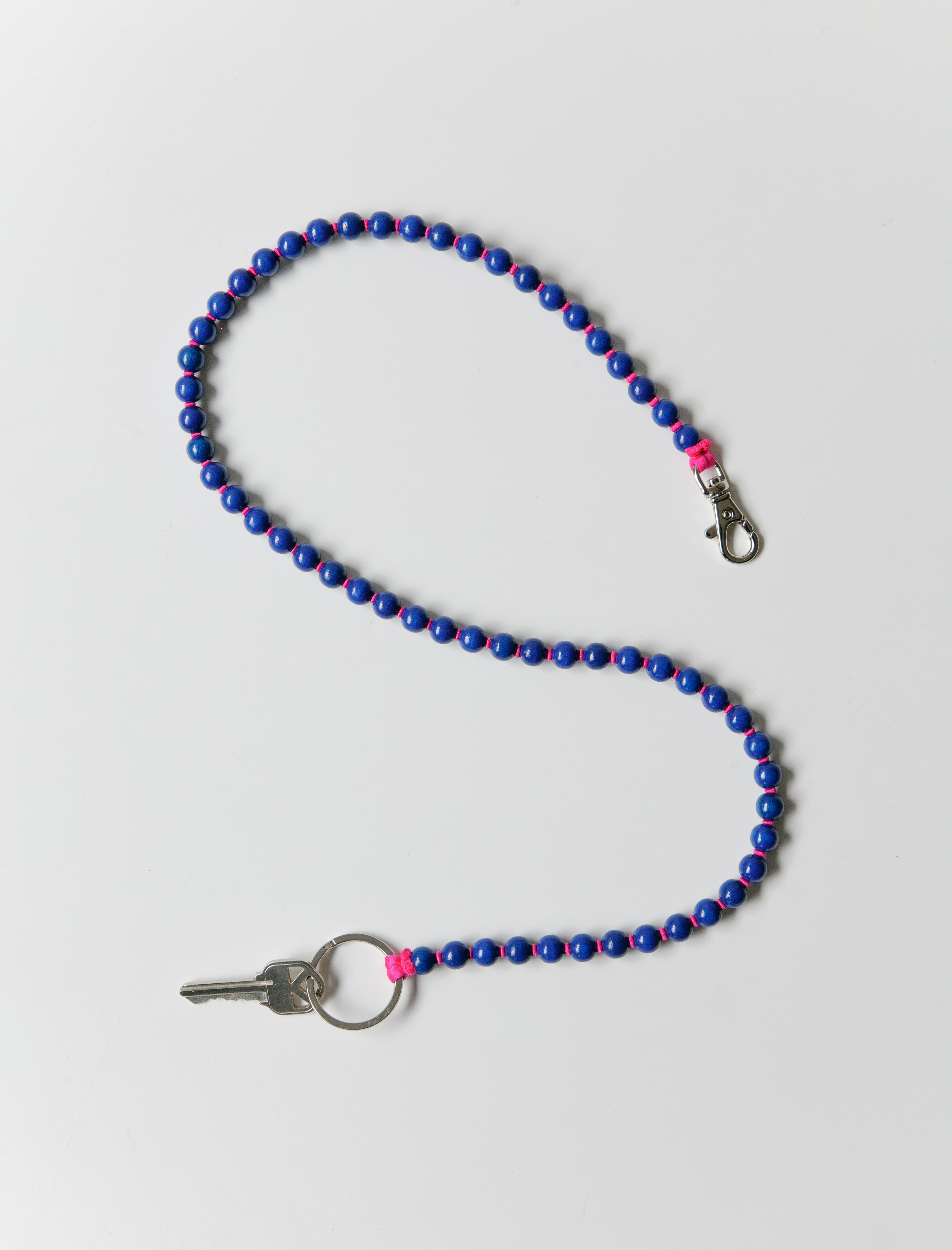 Ina Seifart Perlen Keyholder Long Dark Blue/Pink