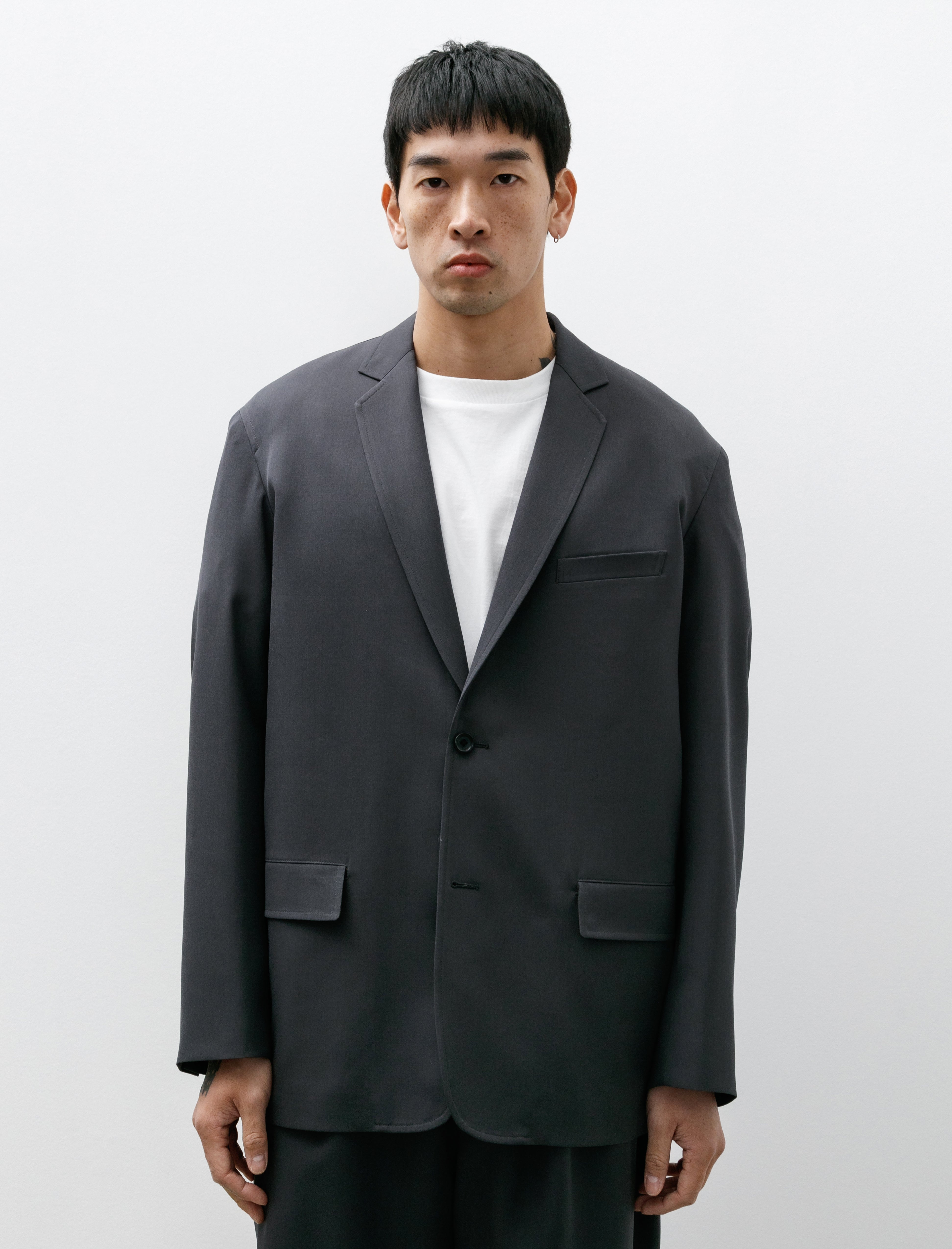 Graphpaper Scale Off Wool Jacket Charcoal Grey