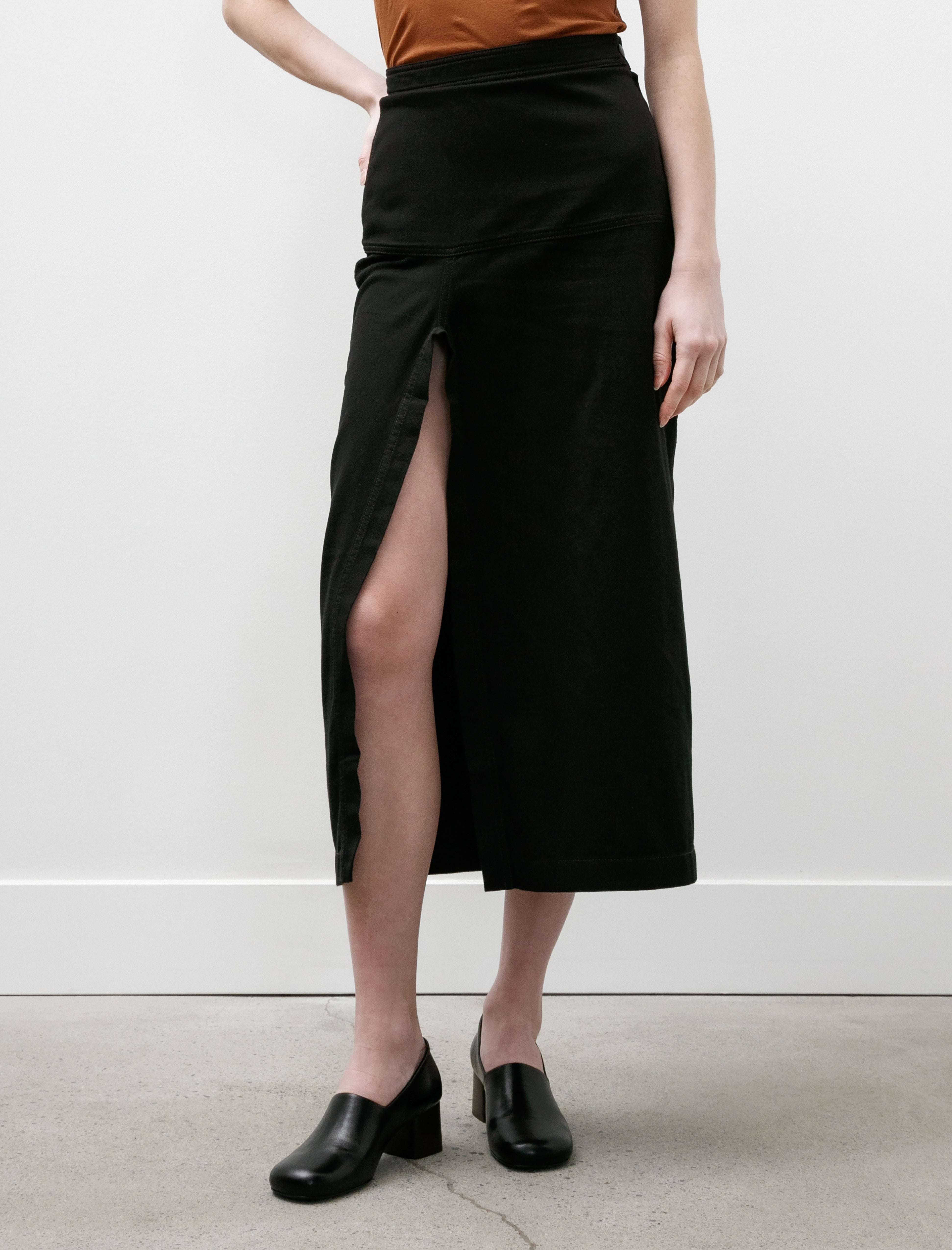 Lemaire Skirt With Slit Black