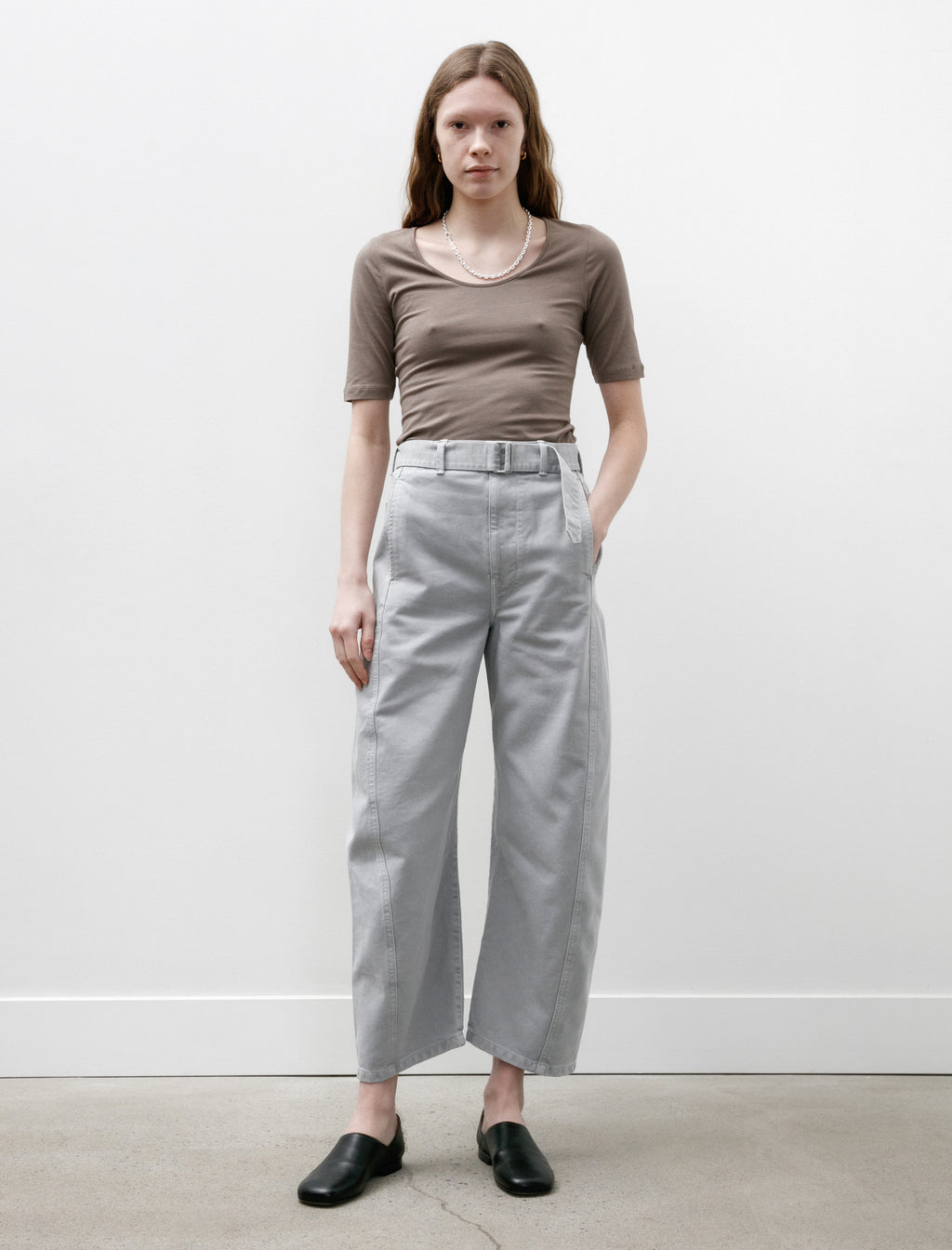Lemaire Twisted Belted Pants Snowy Blue Grey – Neighbour