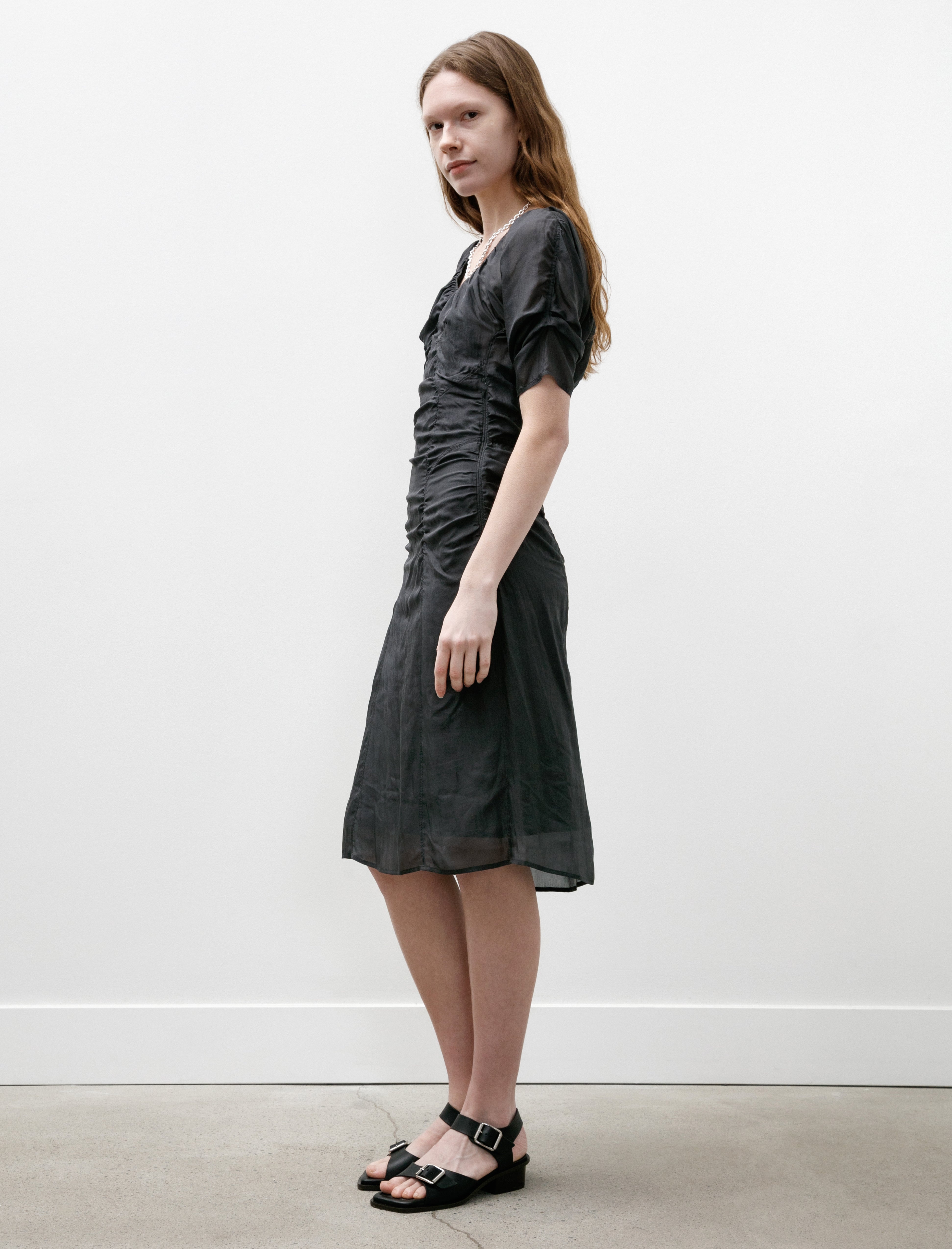 Lemaire Midi Dress Charcoal