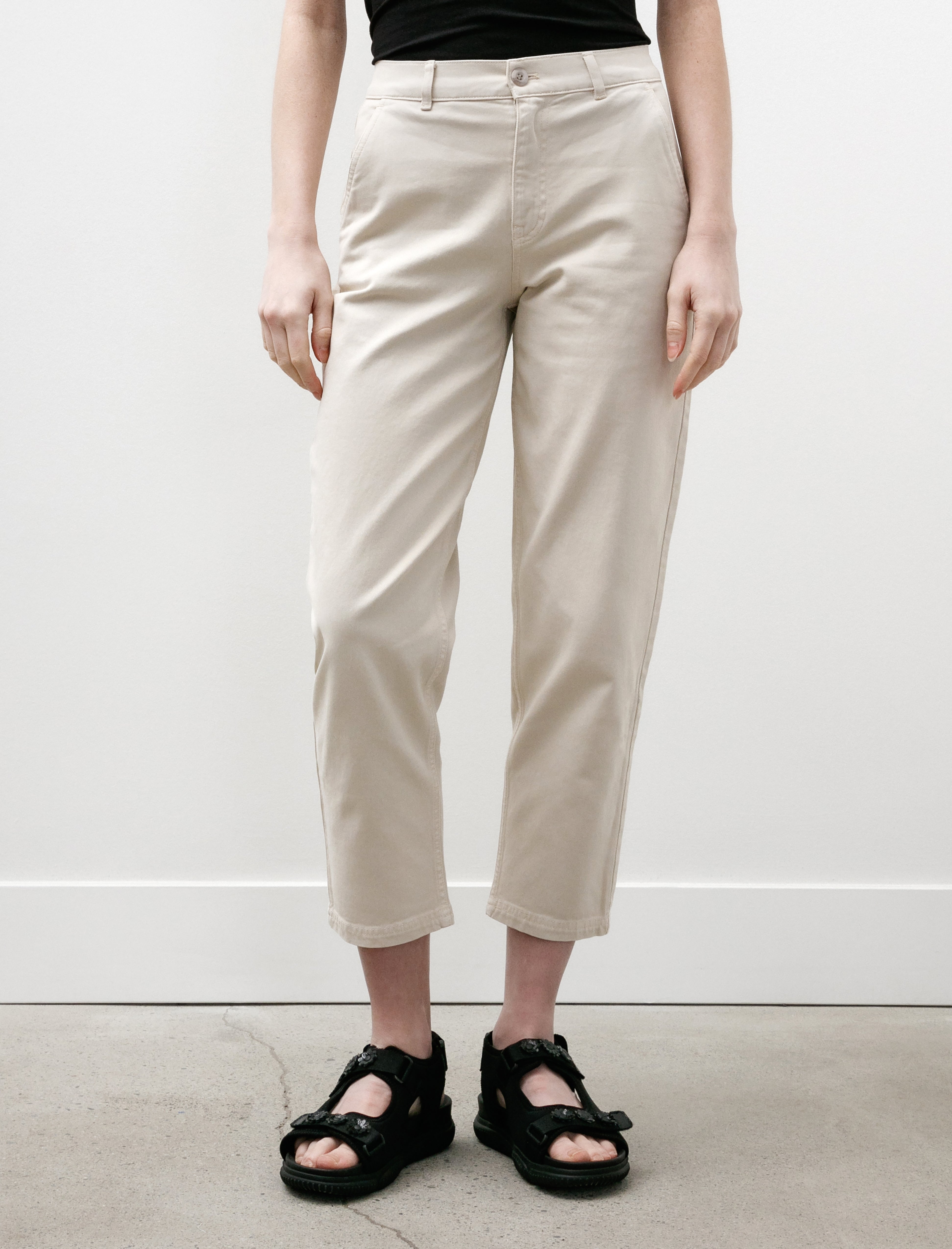 Sunspel Tapered Chore Trouser Chalk