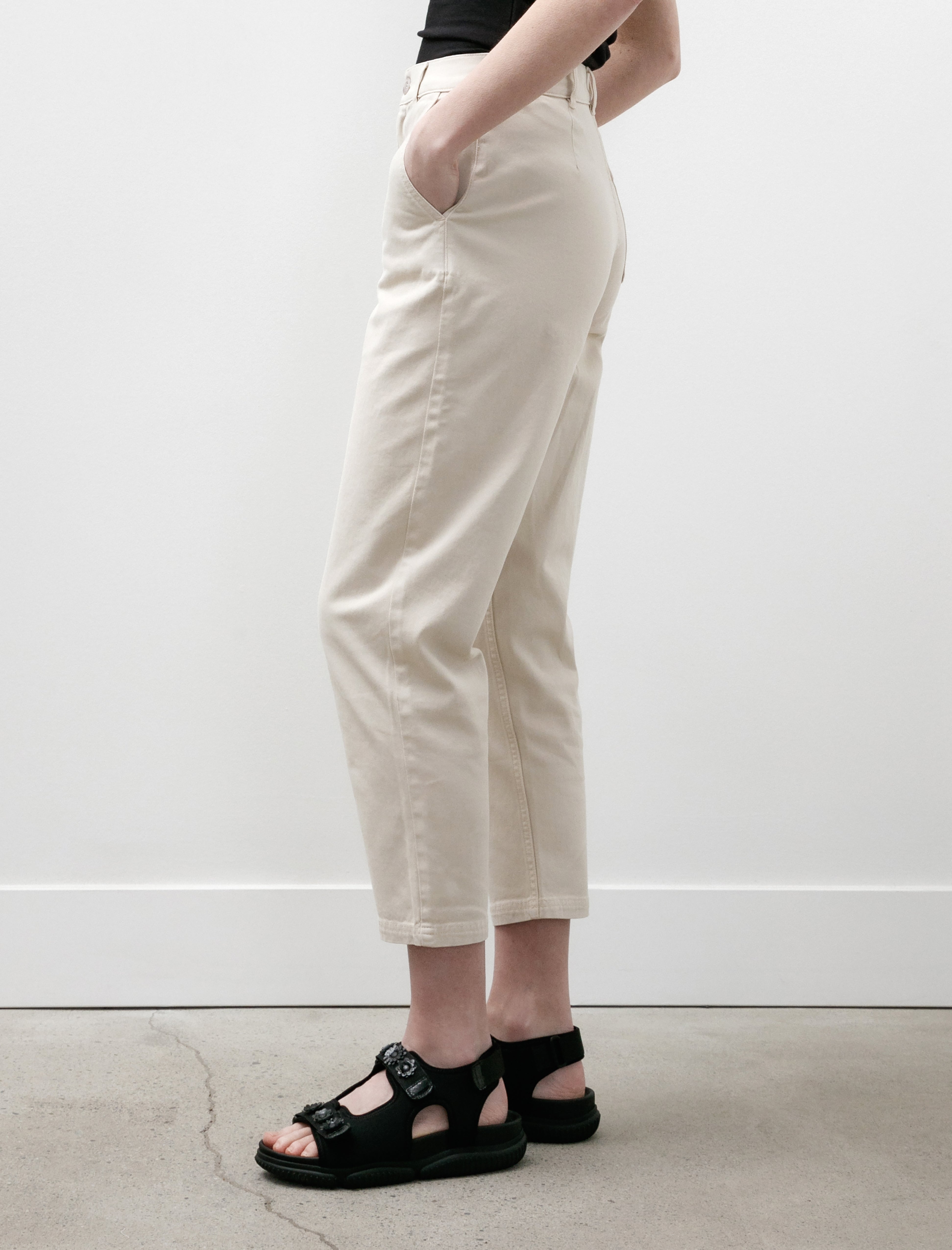 Sunspel Tapered Chore Trouser Chalk