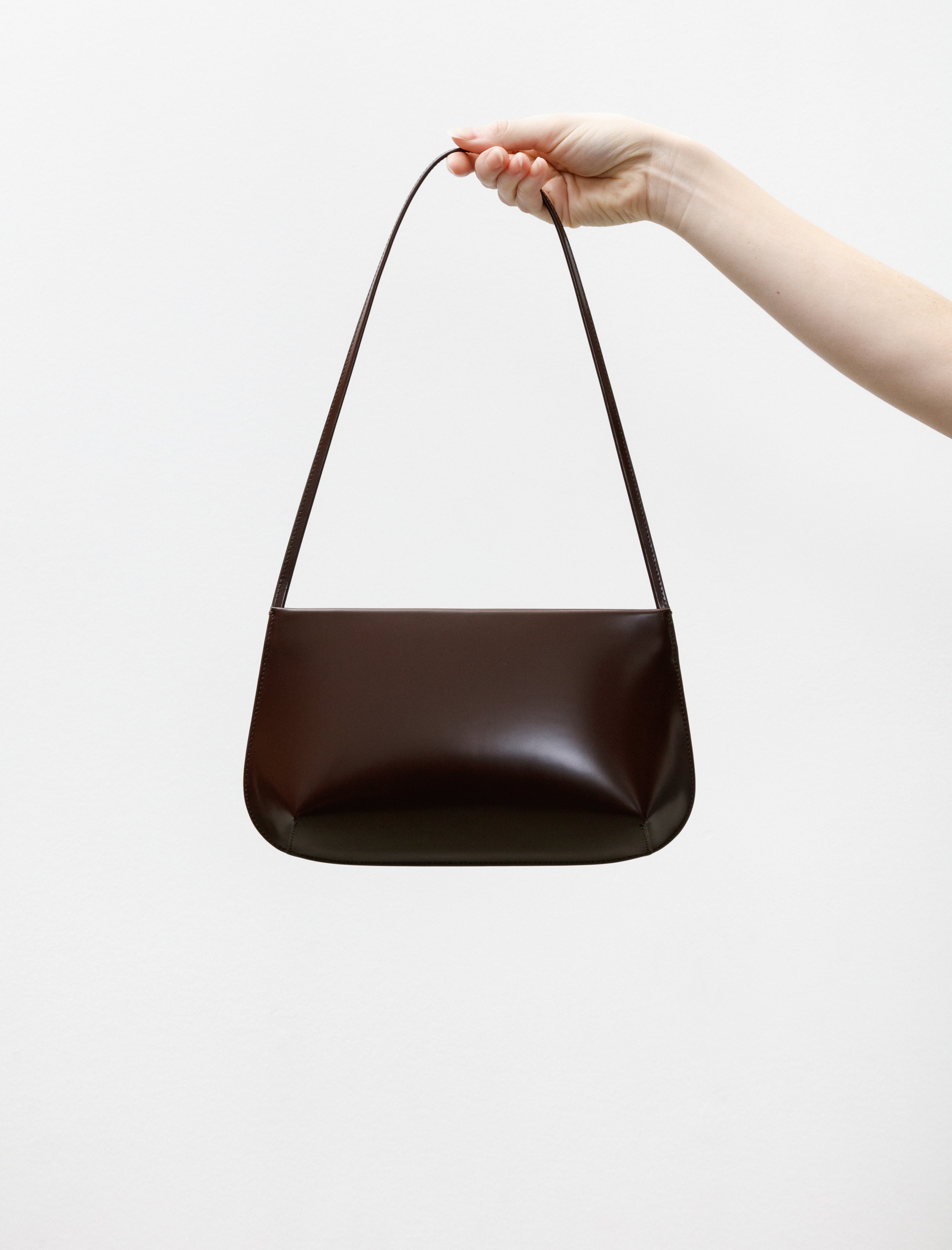 Fane Bra Bag Spazzolato Leather Choc