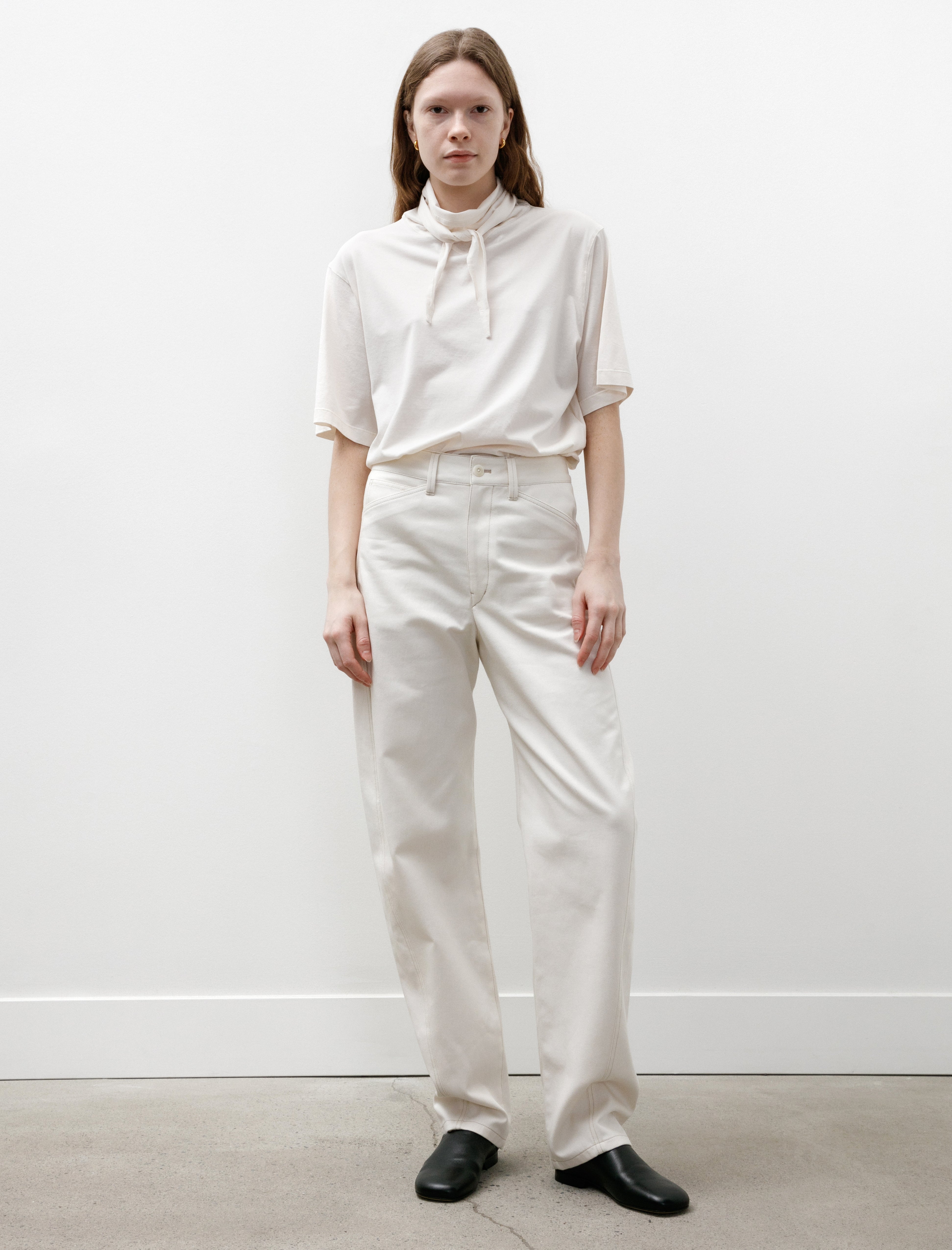 Lemaire Five Pocket Twisted Pants Creamy White