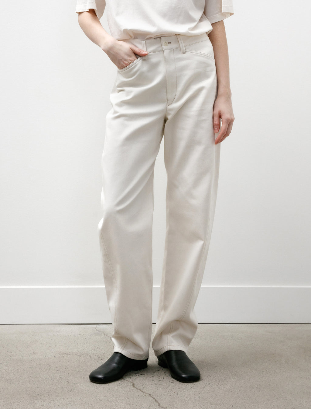 Lemaire Five Pocket Twisted Pants Creamy White – Neighbour