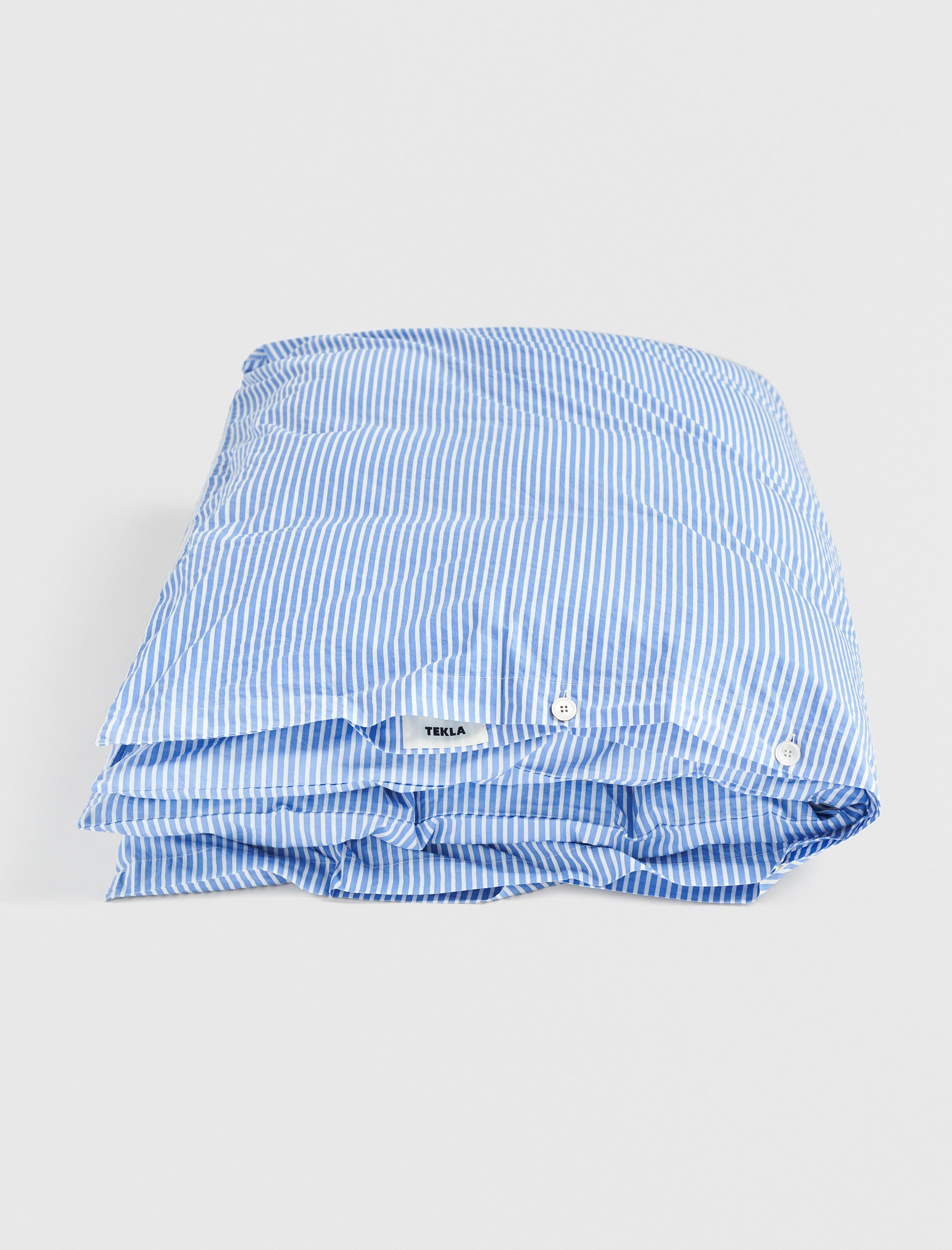 Tekla Percale Double Duvet Cover Oxford Stripes