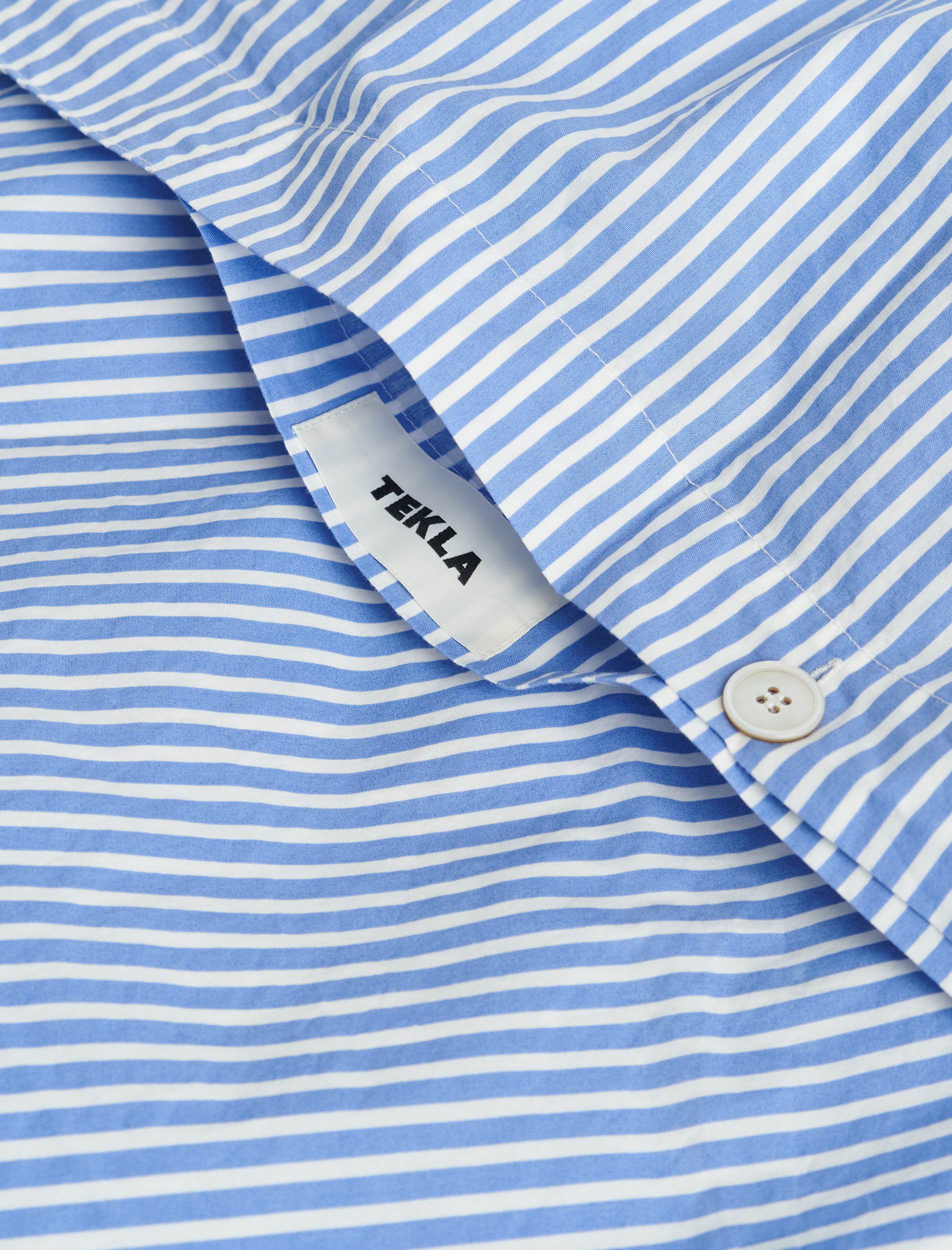 Tekla Percale Double Duvet Cover Oxford Stripes