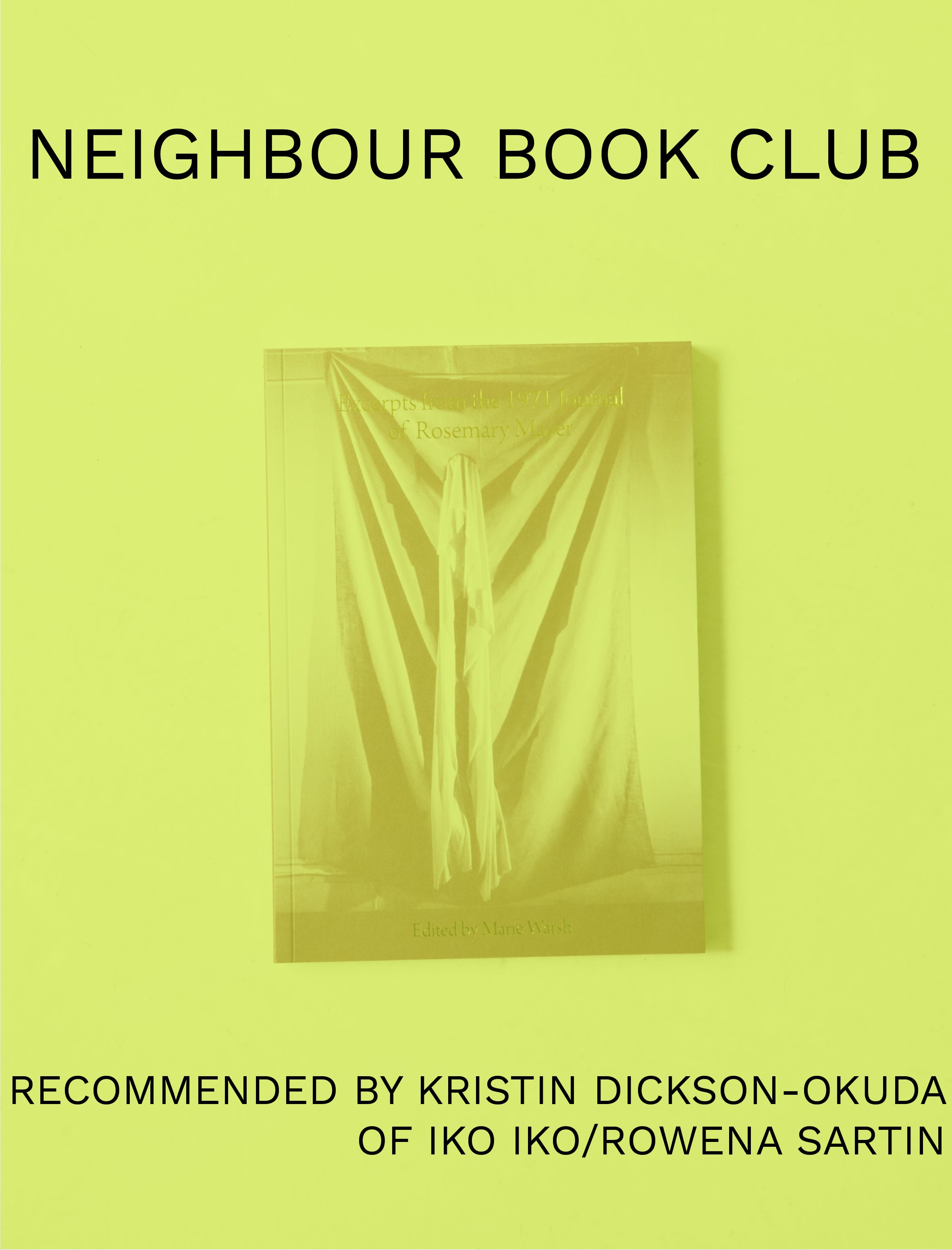 Excerpts from the 1971 Journal of Rosemary Mayer