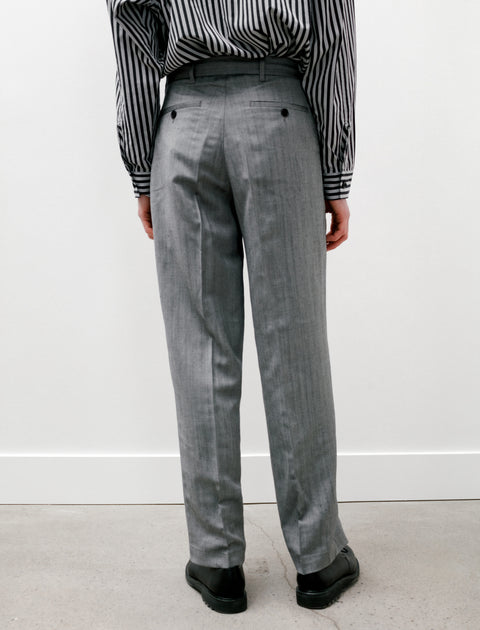 mfpen Classic Trousers Light Grey Herringbone