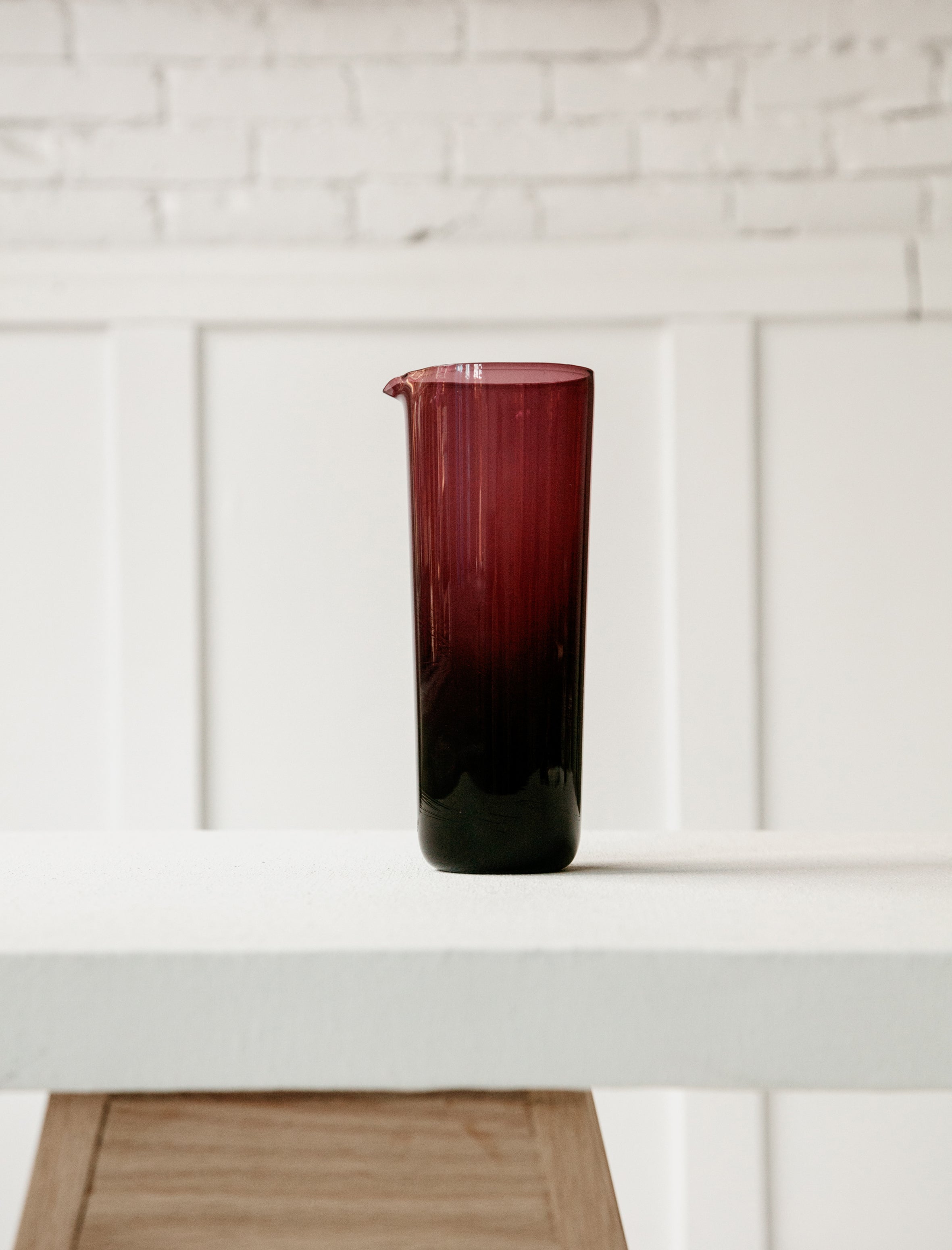 Found by Neighbour Plum Glass Pitcher