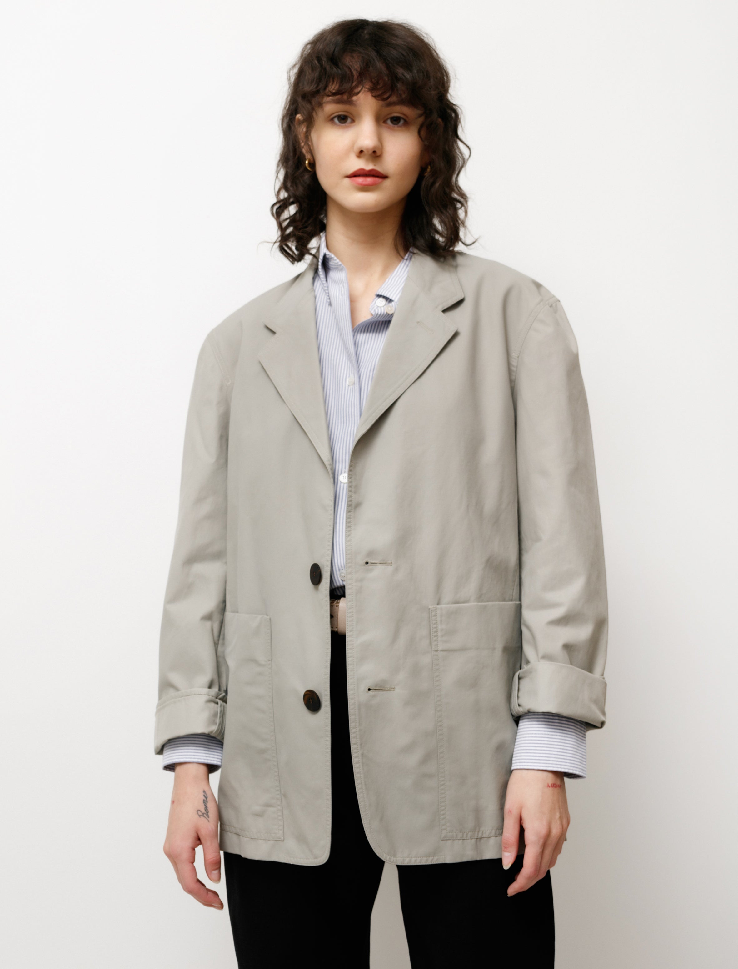 Studio Nicholson Conde Jacket Coated Cotton Soap