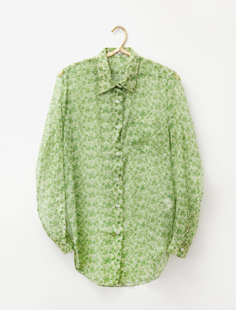 Acne Studios Sophi Chiffon Shirt Fern Green
