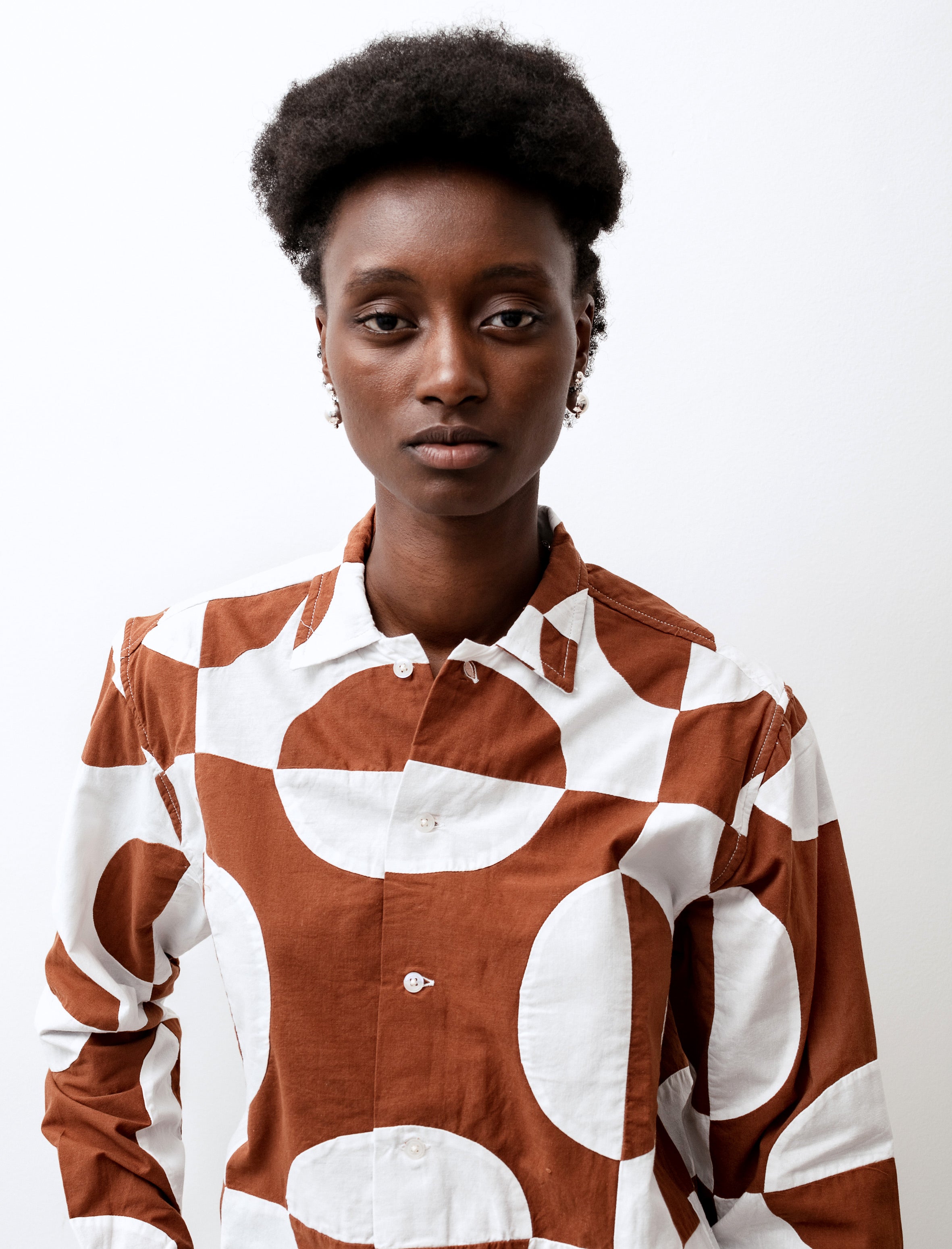 Bode Duo Oval Patchwork LS Shirt