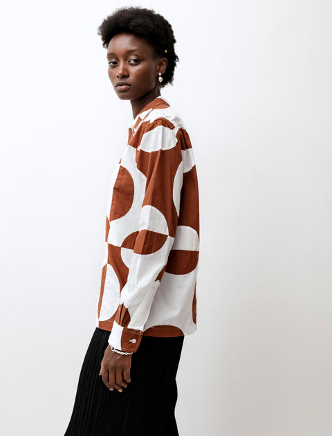 Bode Duo Oval Patchwork LS Shirt