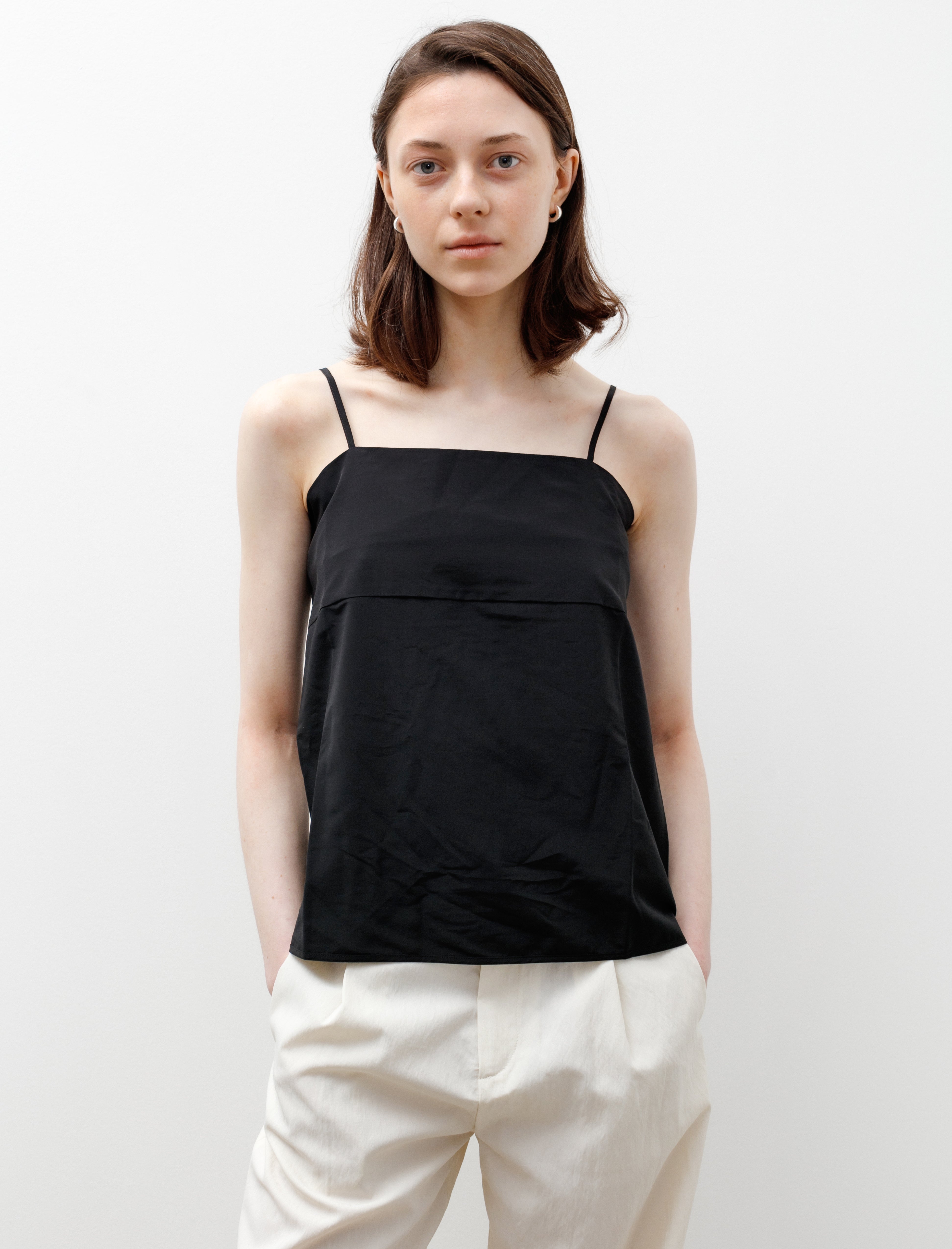 Sara Lanzi Strap Top Black