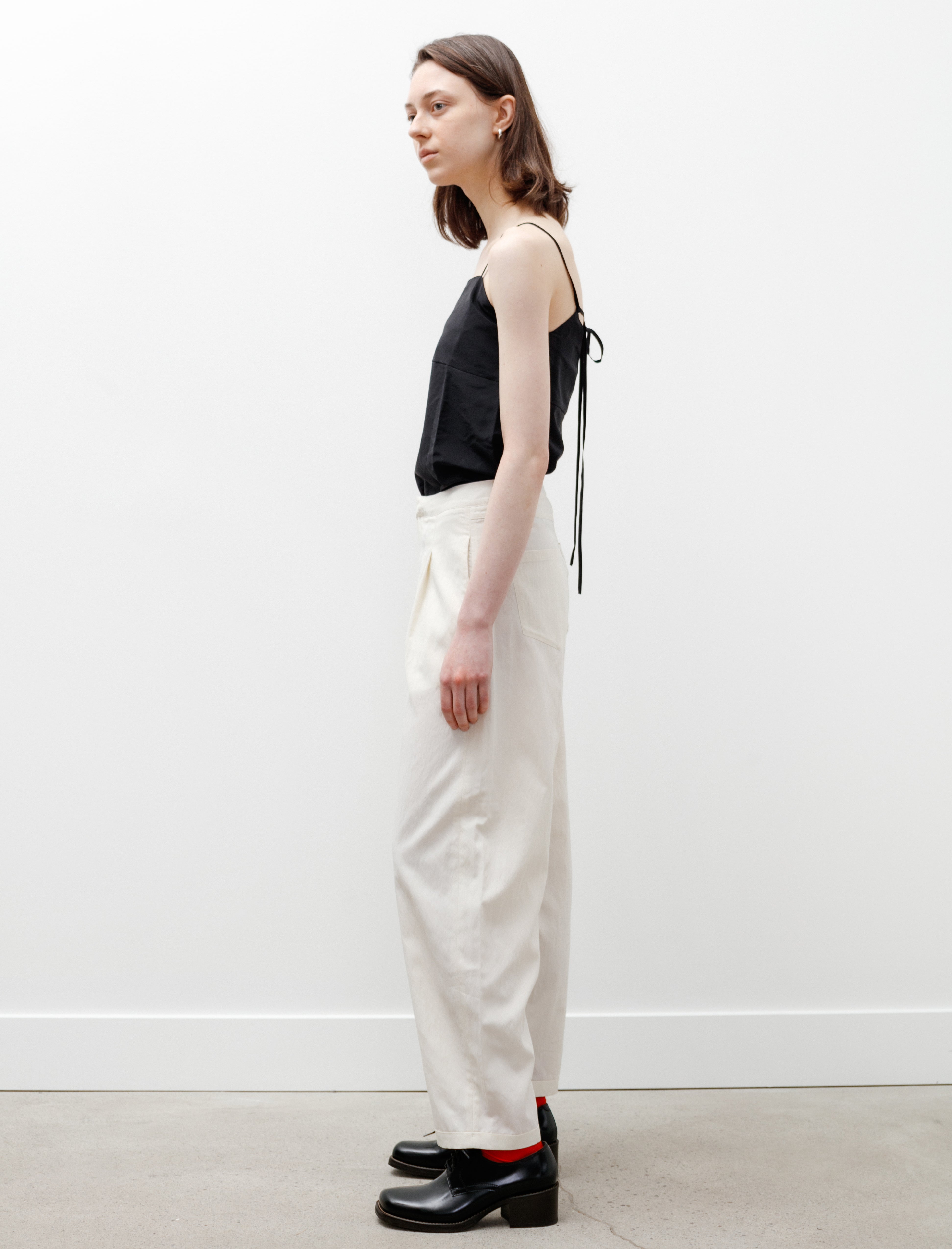 Sara Lanzi Round Leg Pants Ivory