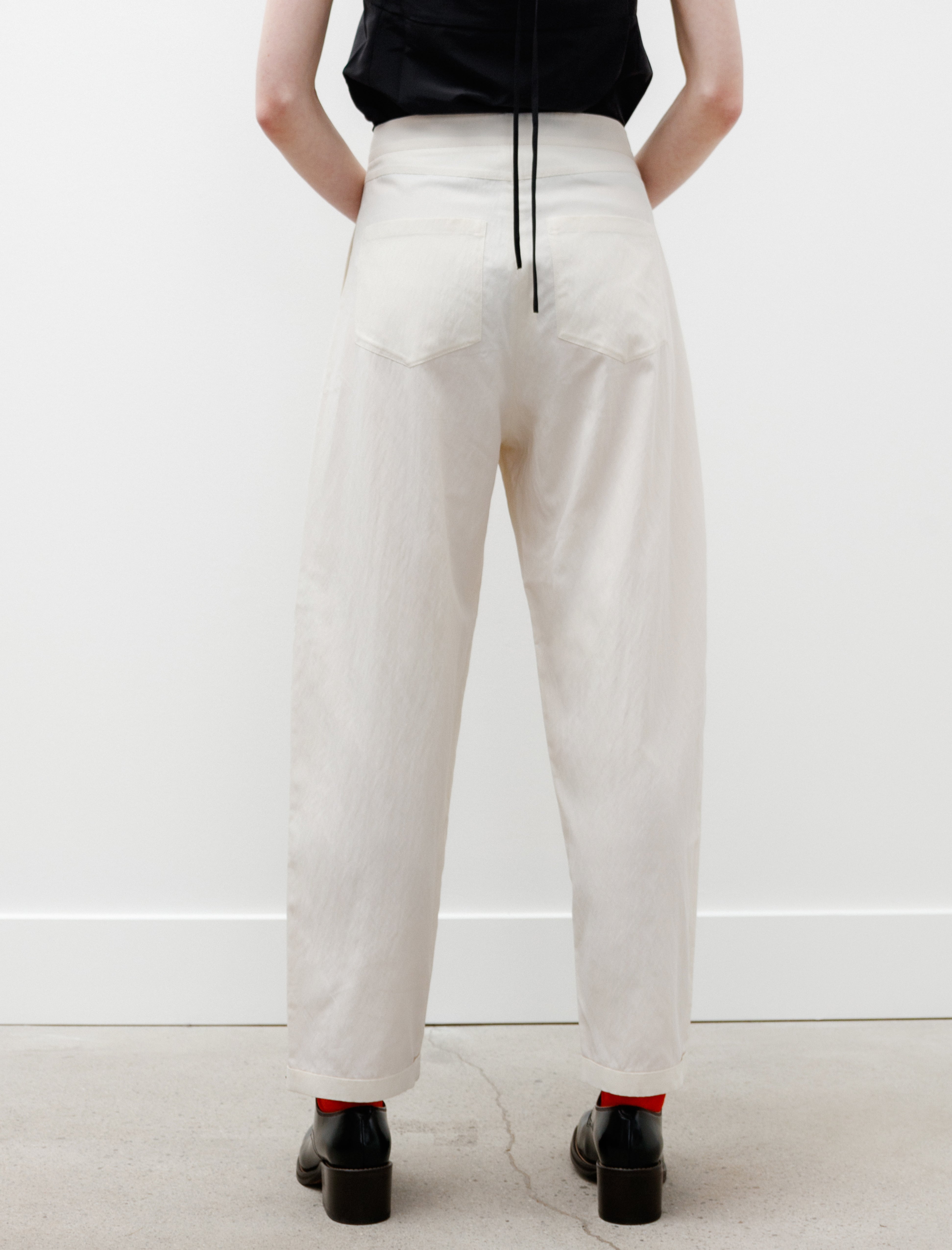 Sara Lanzi Round Leg Pants Ivory