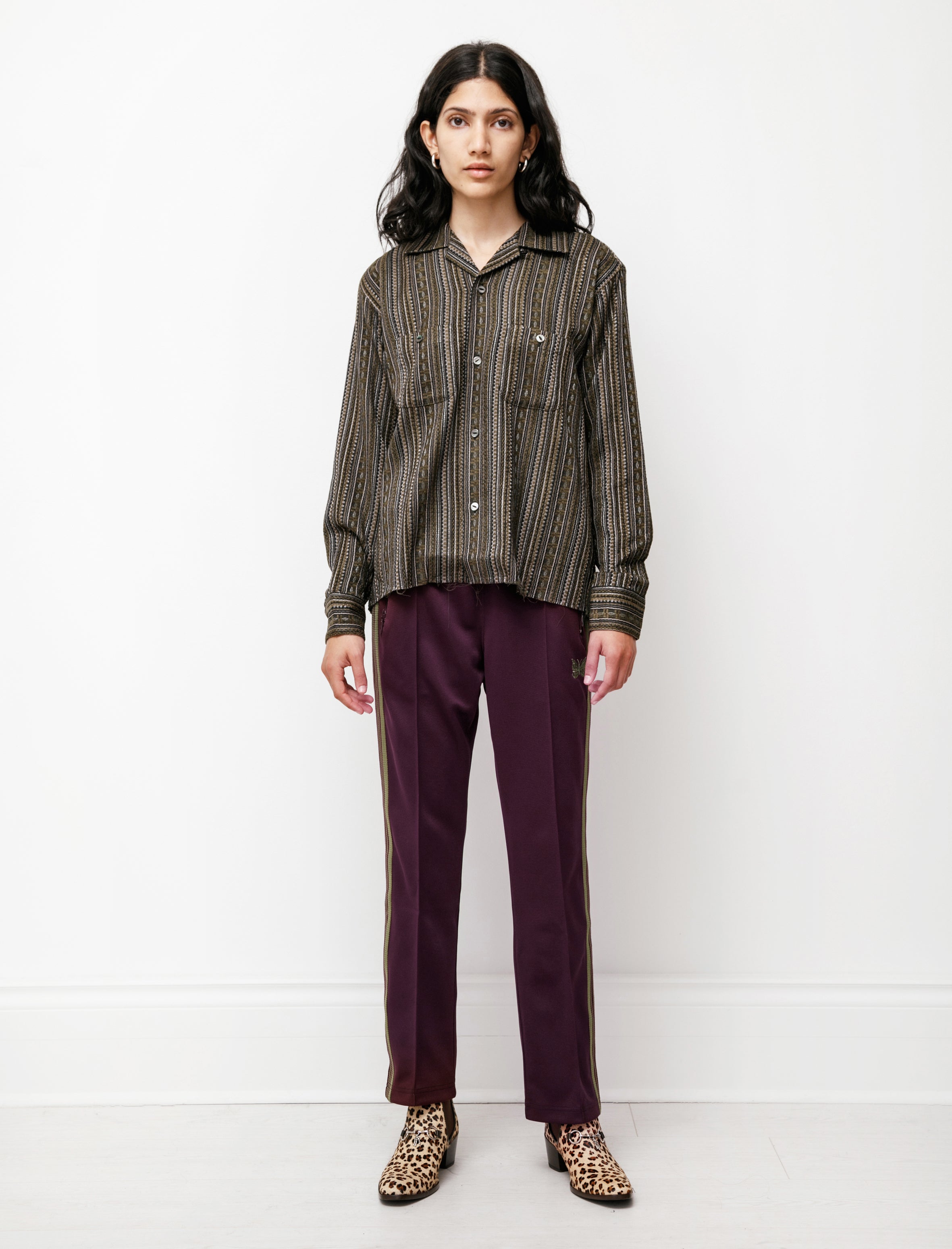 Needles Cut Off Shirt Stripe Mall Ikat