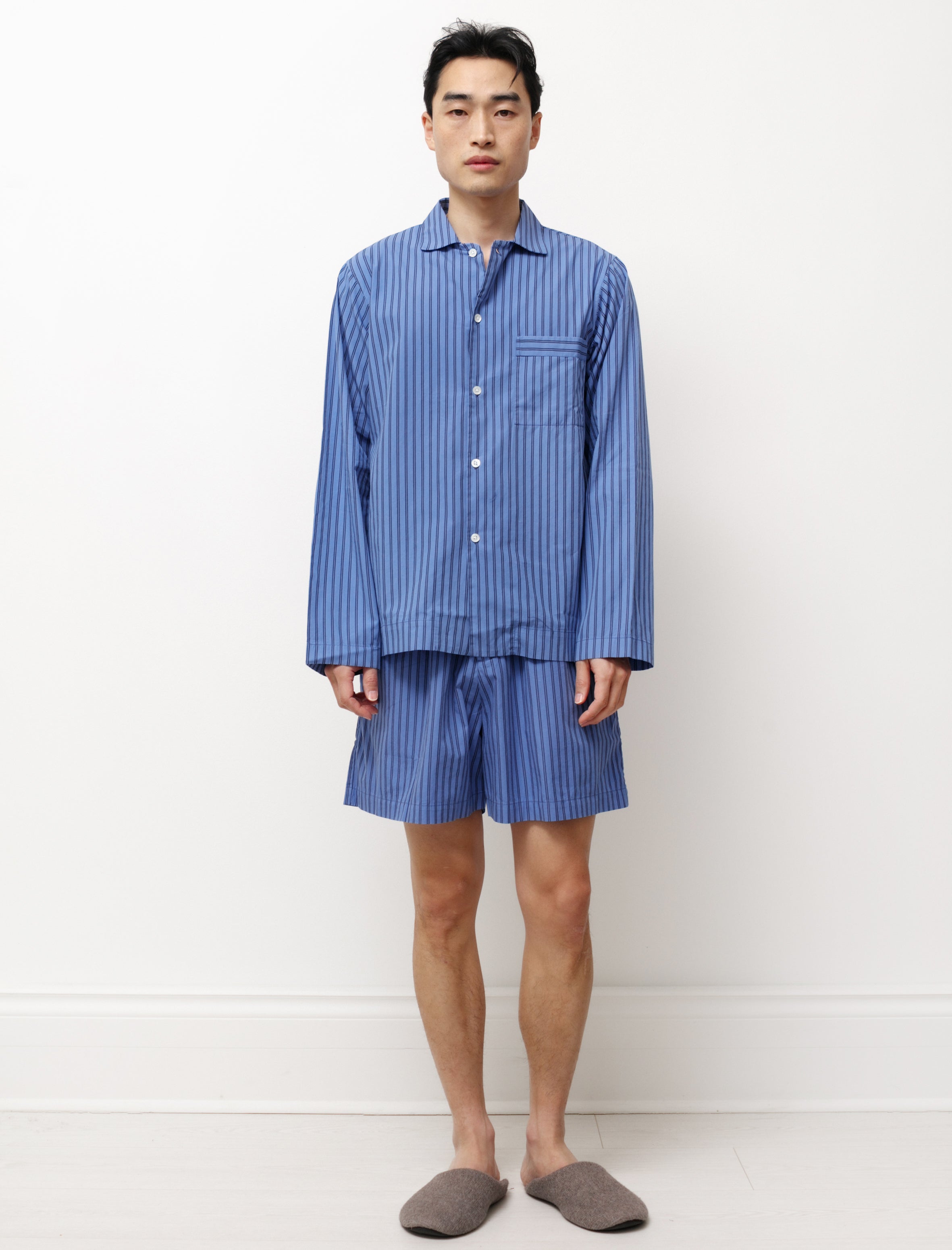 Tekla Poplin Shorts Boro Stripes